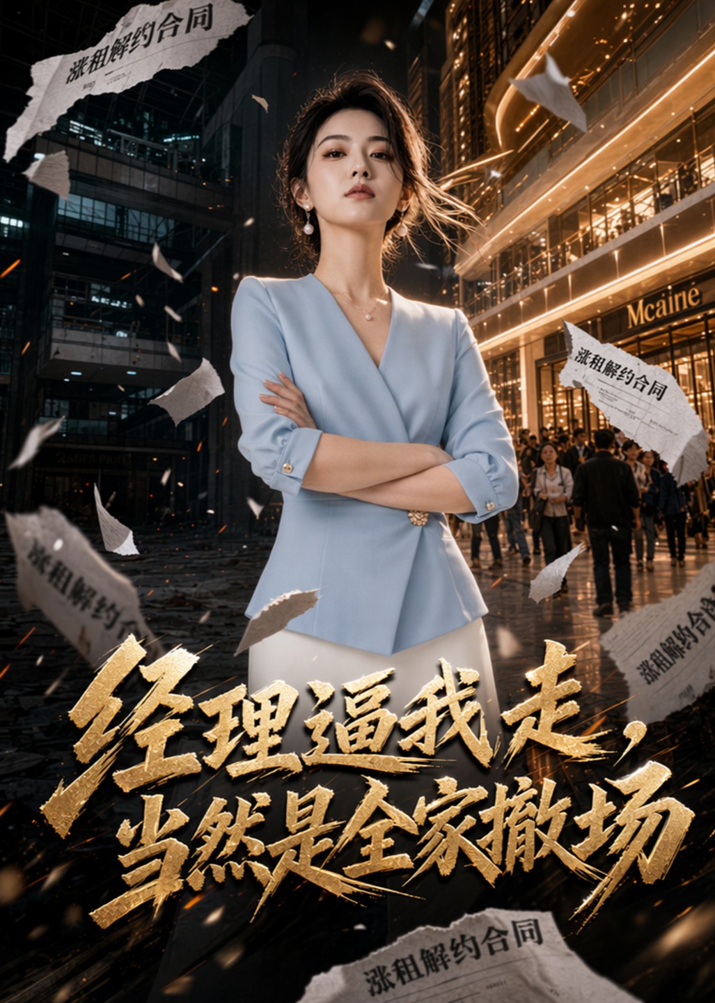 经理逼我走，当然是全家撤场