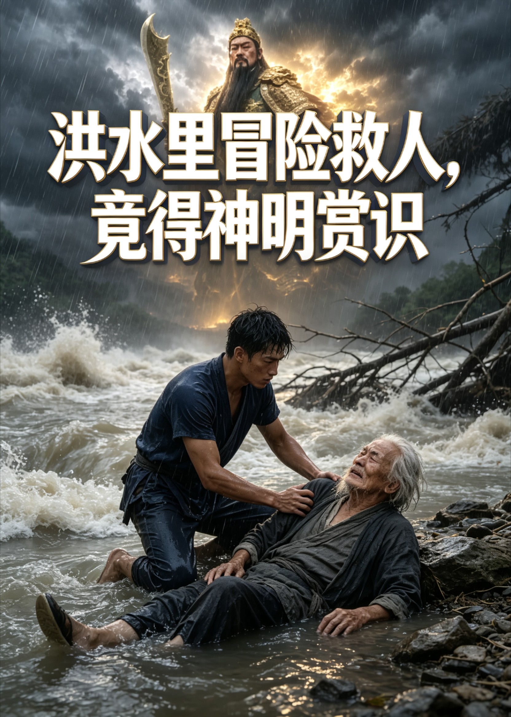 洪水里冒险救人，竟得神明赏识封面图