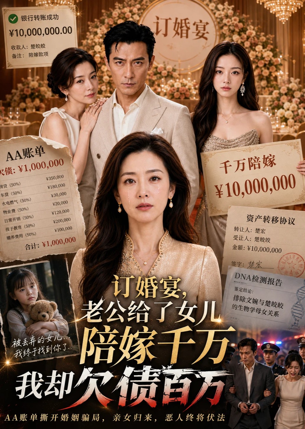 订婚宴，老公给了女儿陪嫁千万我却欠债百万封面图