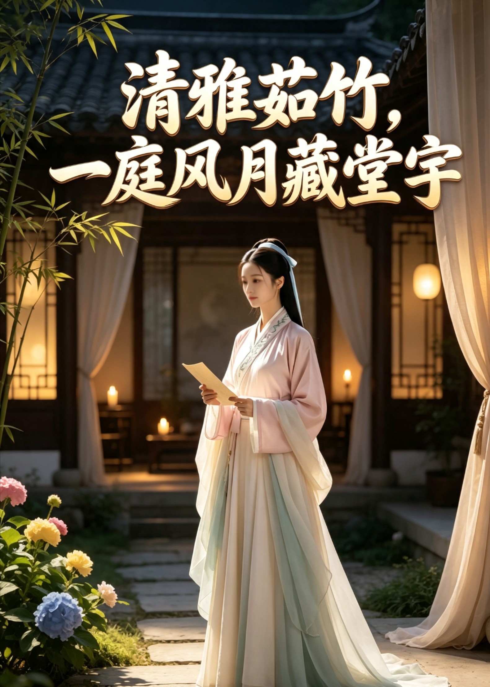 清雅茹竹，一庭风月藏堂宇