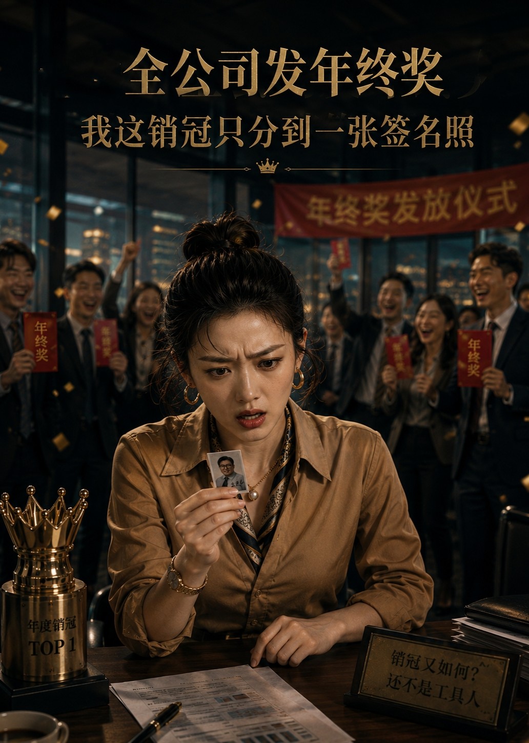 全公司发年终奖，我这销冠只分到一张签名照封面图