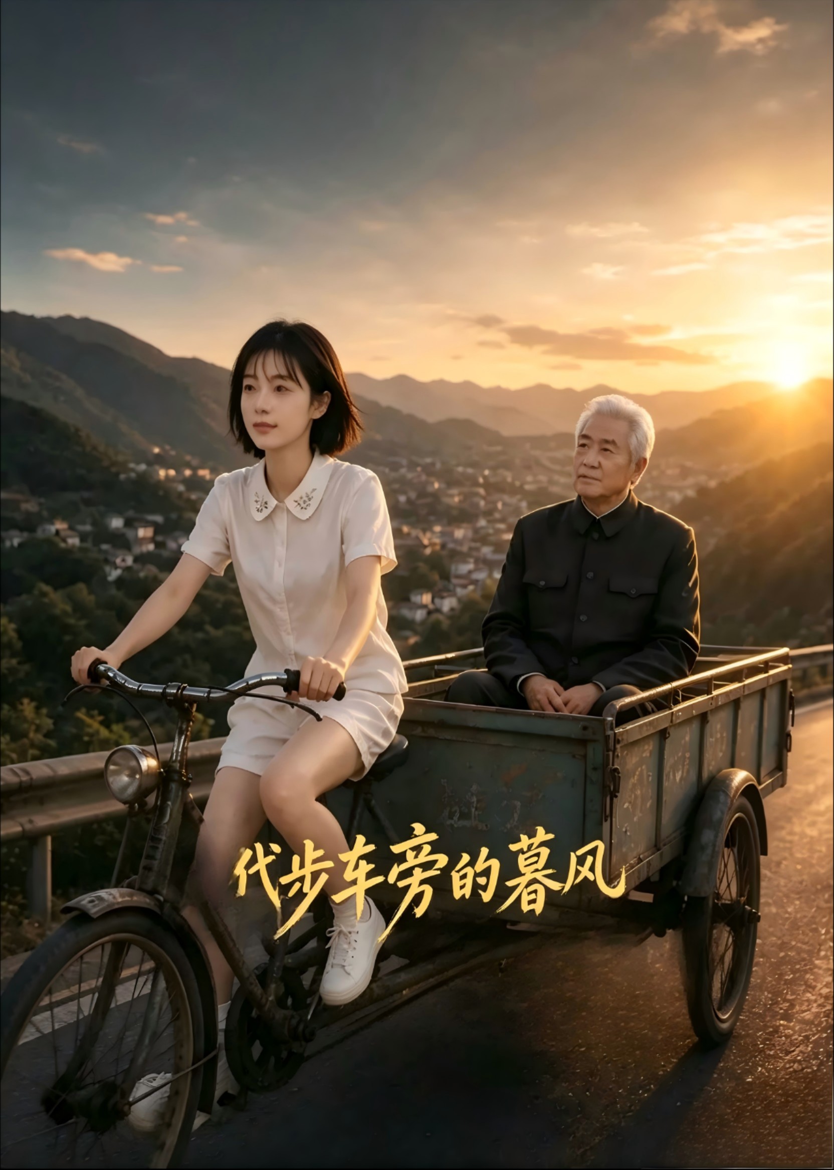 代步车旁的暮风
