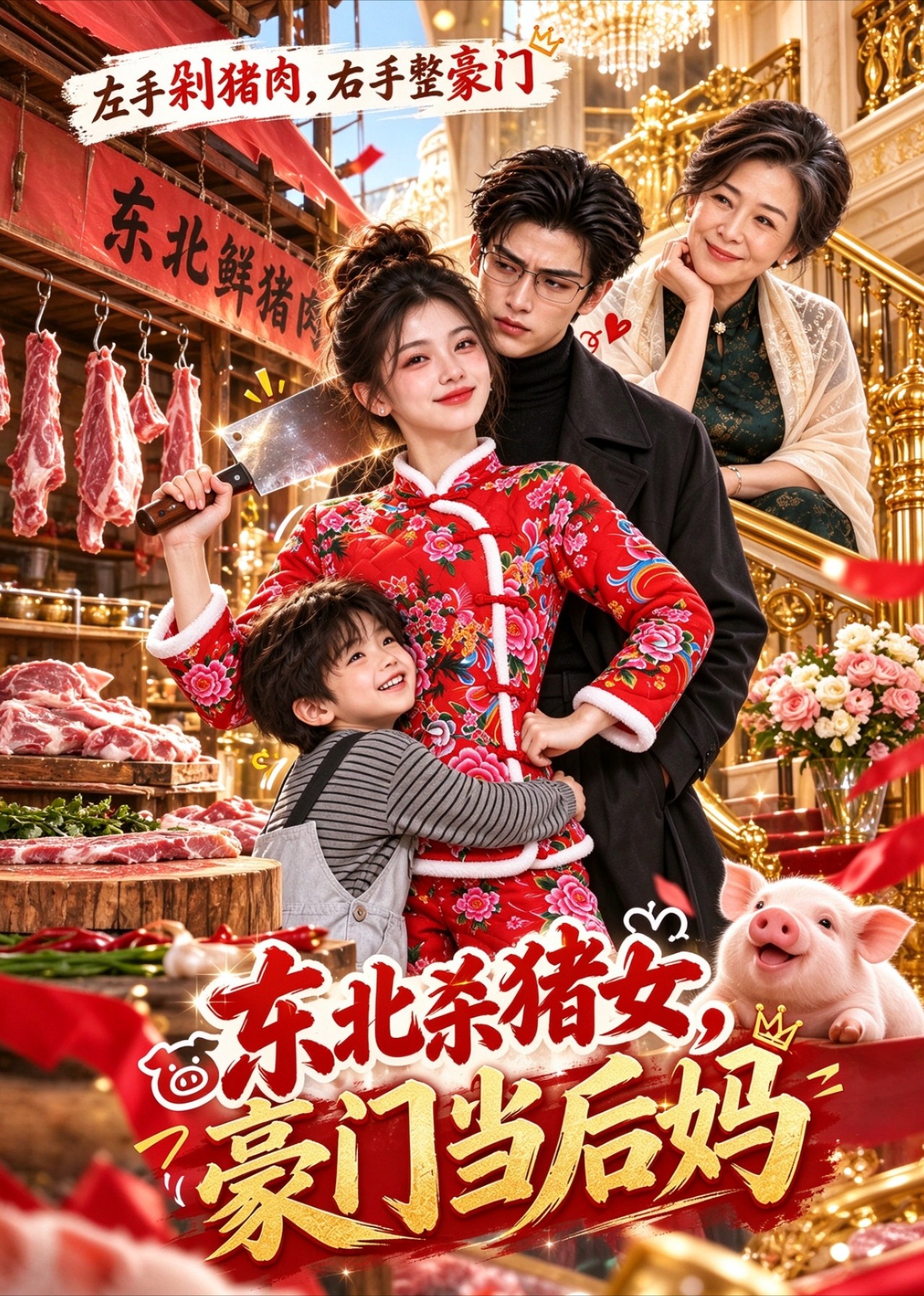 东北杀猪女，豪门当后妈封面图