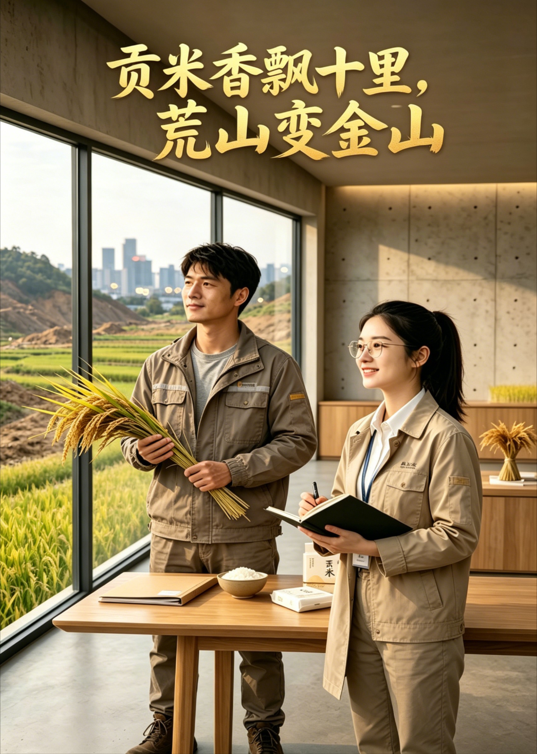 贡米香飘十里，荒山变金山
