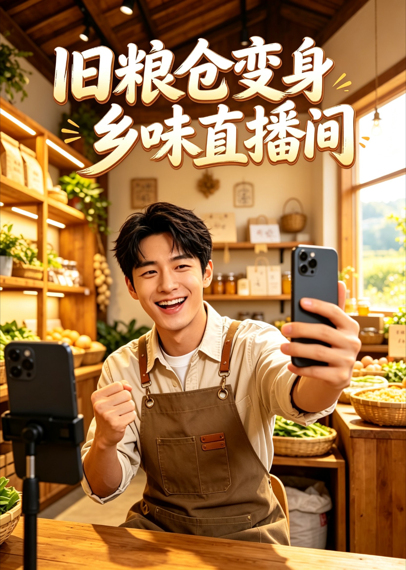 旧粮仓变身乡味直播间