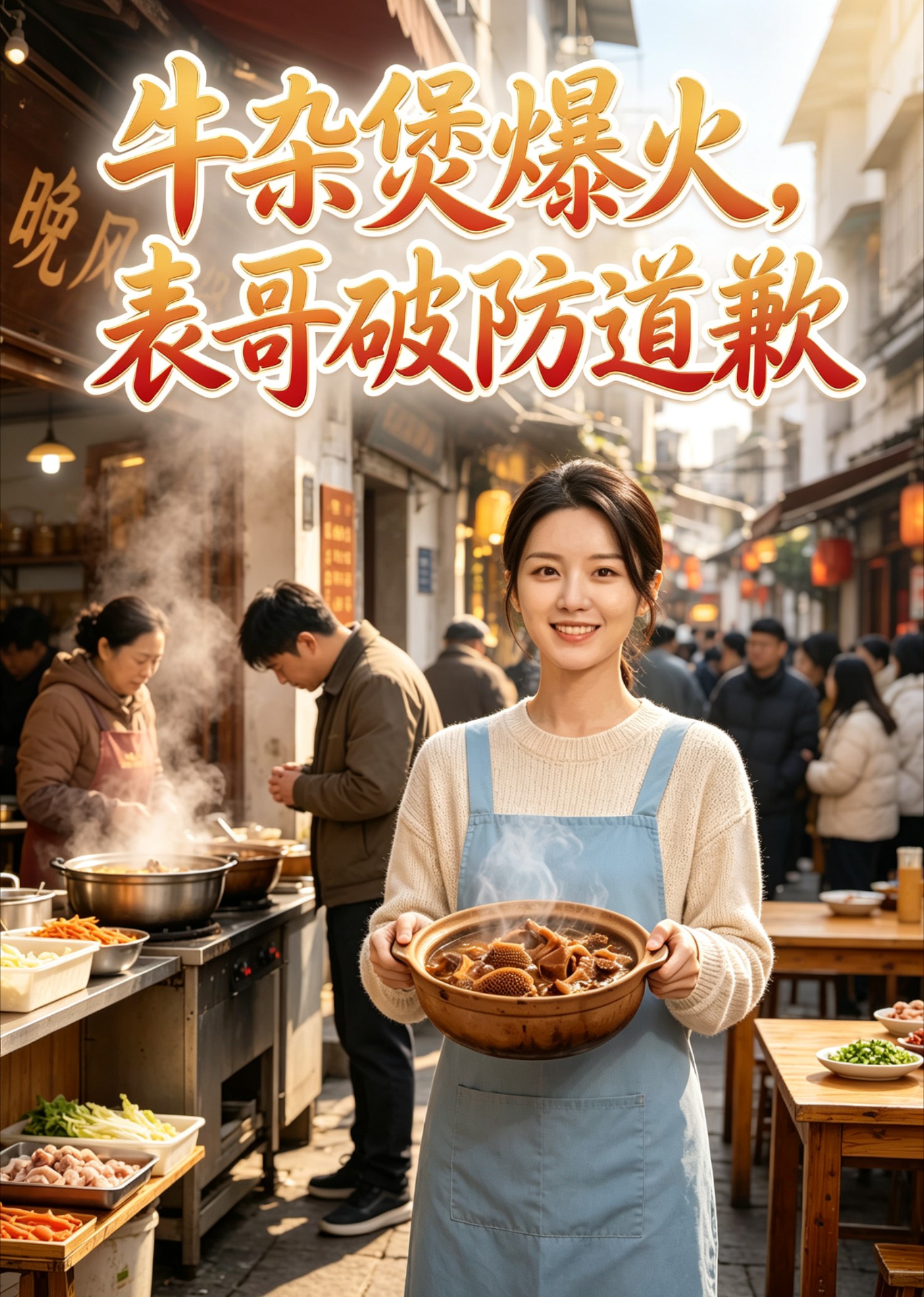 牛杂煲爆火，表哥破防道歉