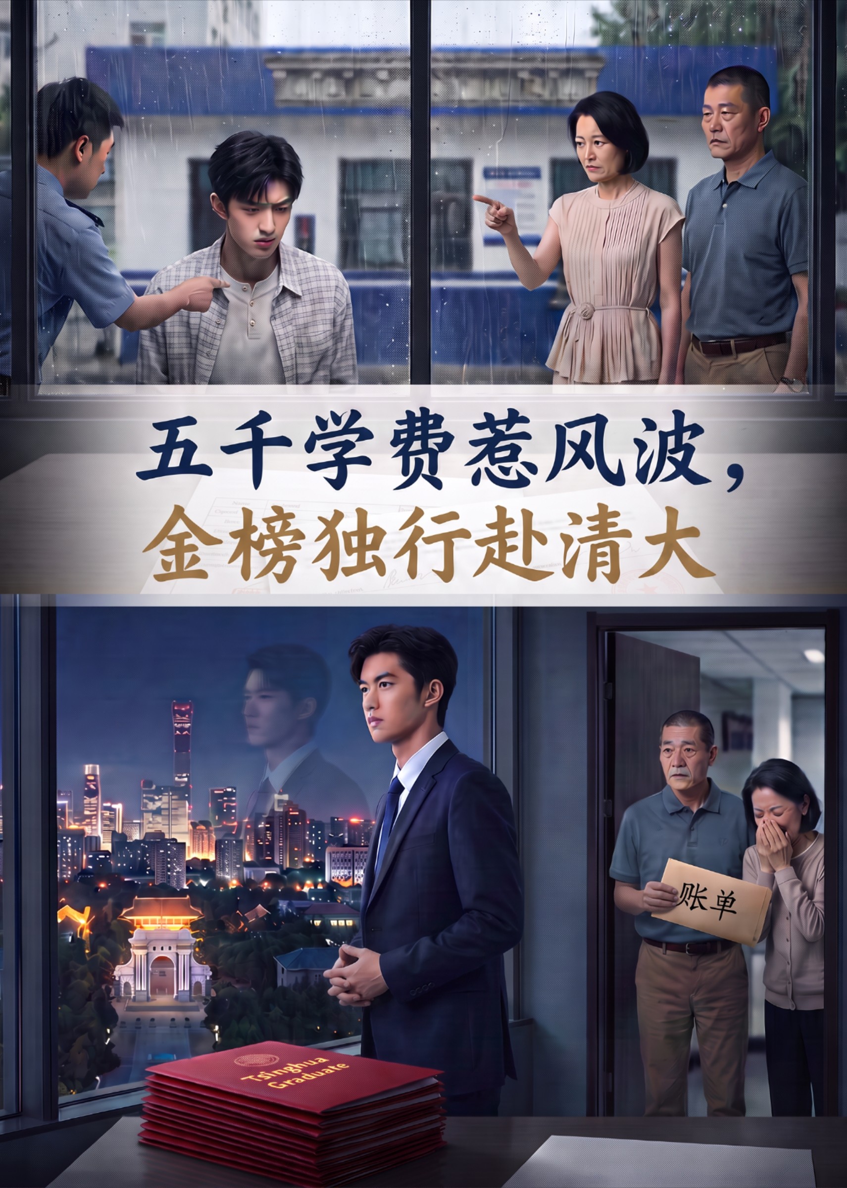 五千学费惹风波，金榜独行赴清大
