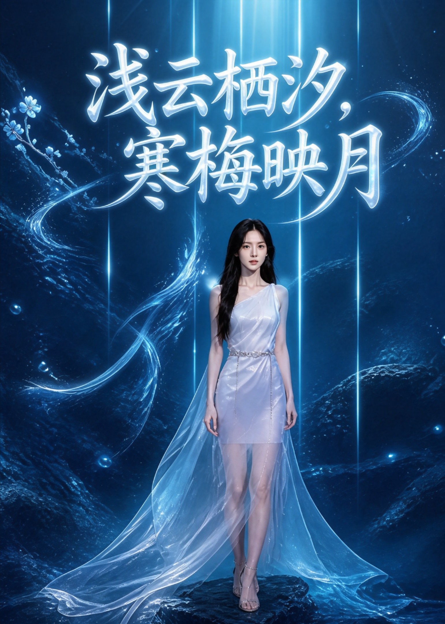 浅云栖汐，寒梅映月封面图