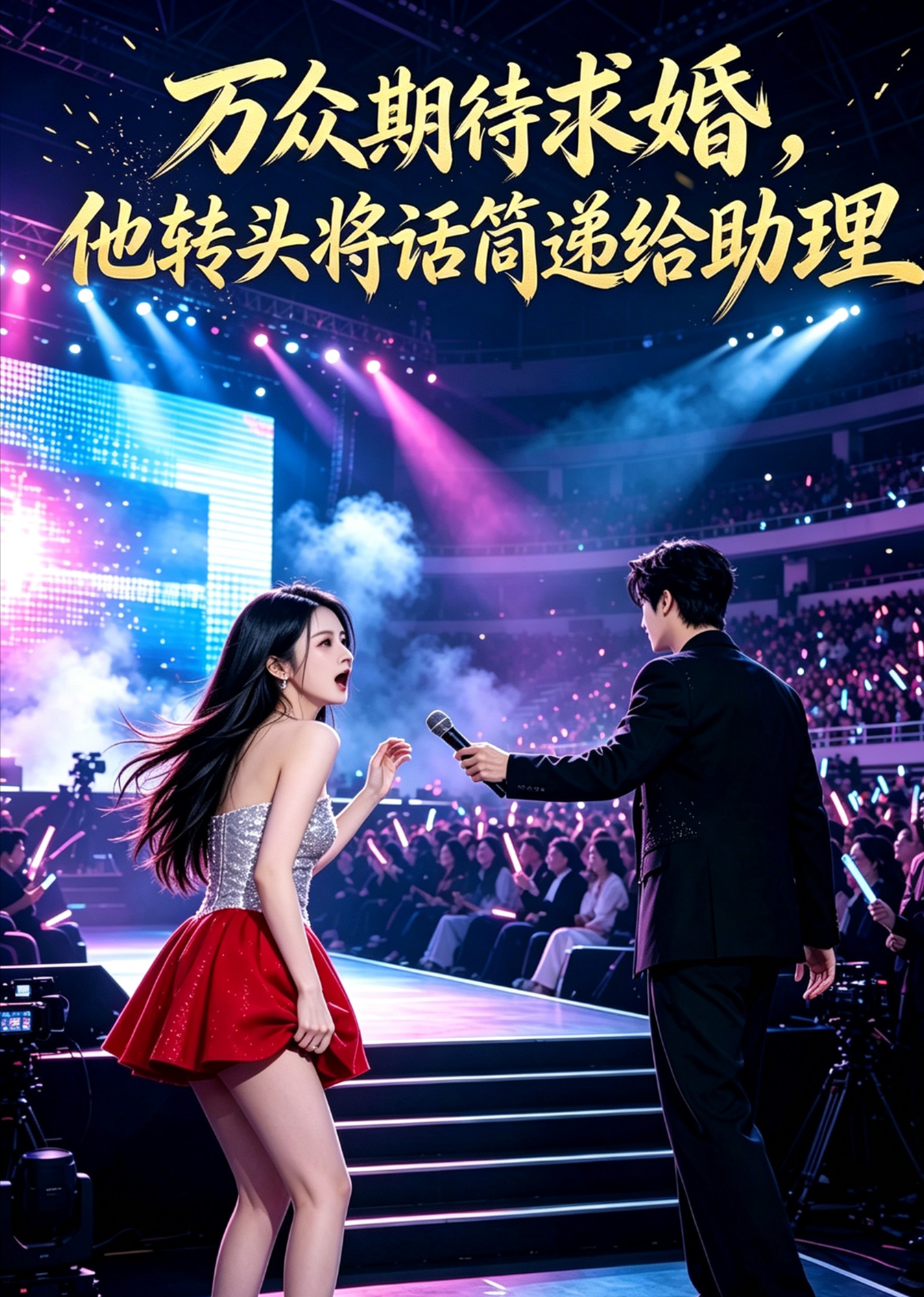万众期待求婚，他转头将话筒递给助理