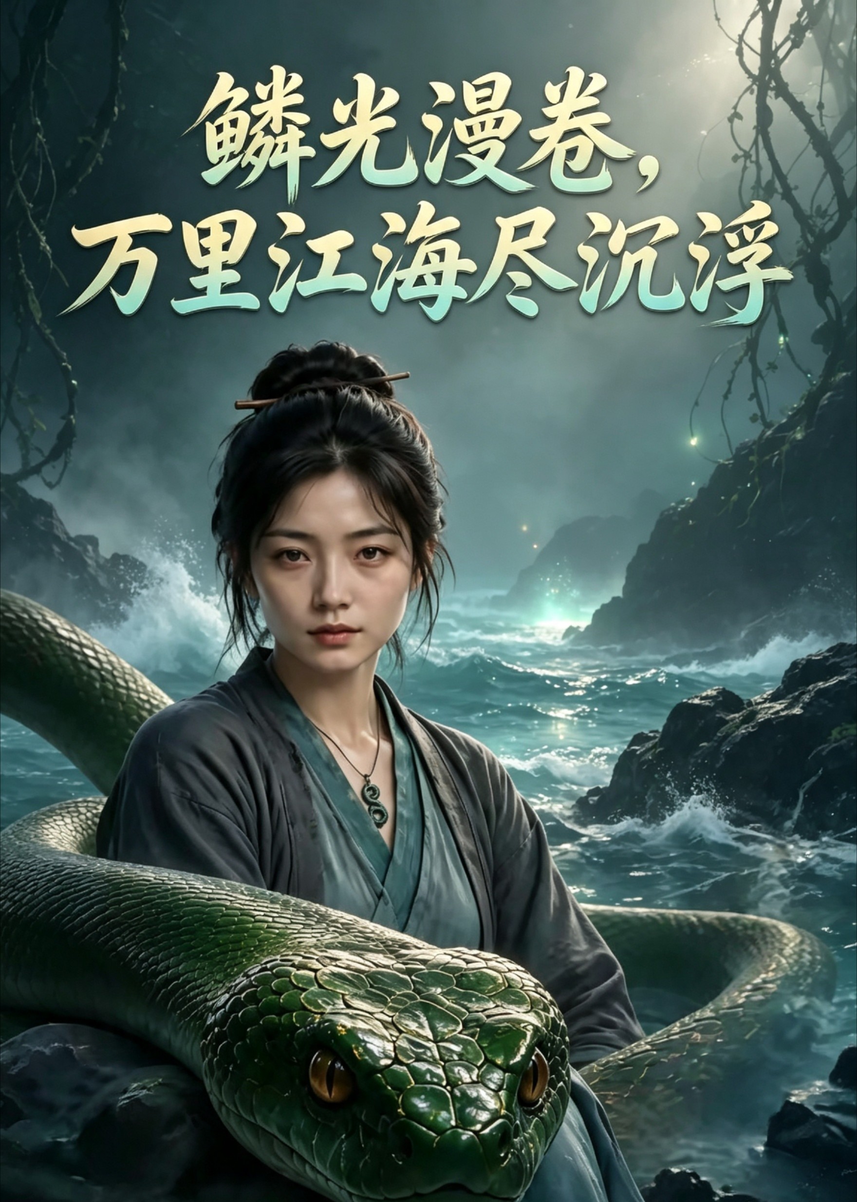 鳞光漫卷，万里江海尽沉浮