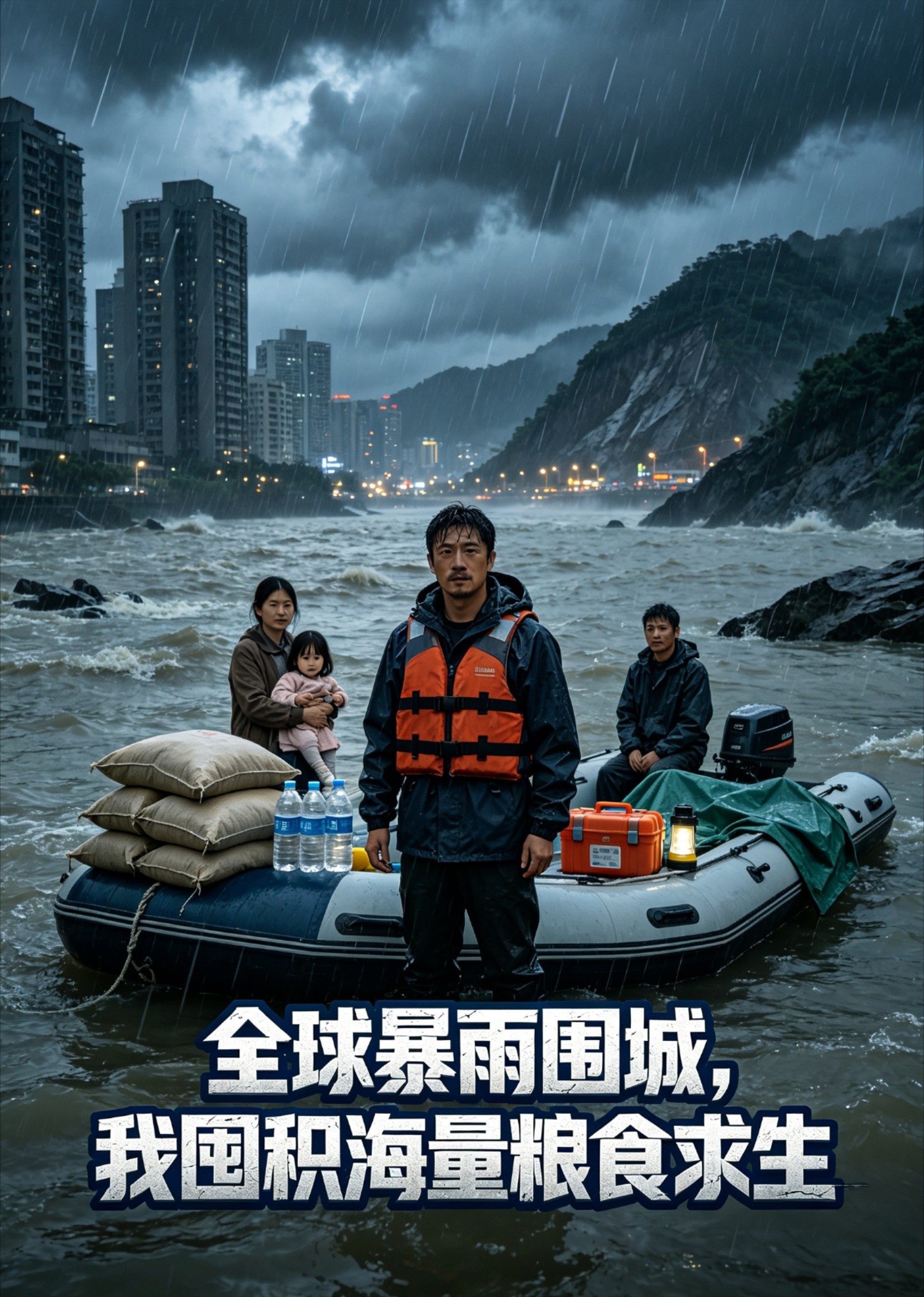 全球暴雨围城，我囤积海量粮食求生