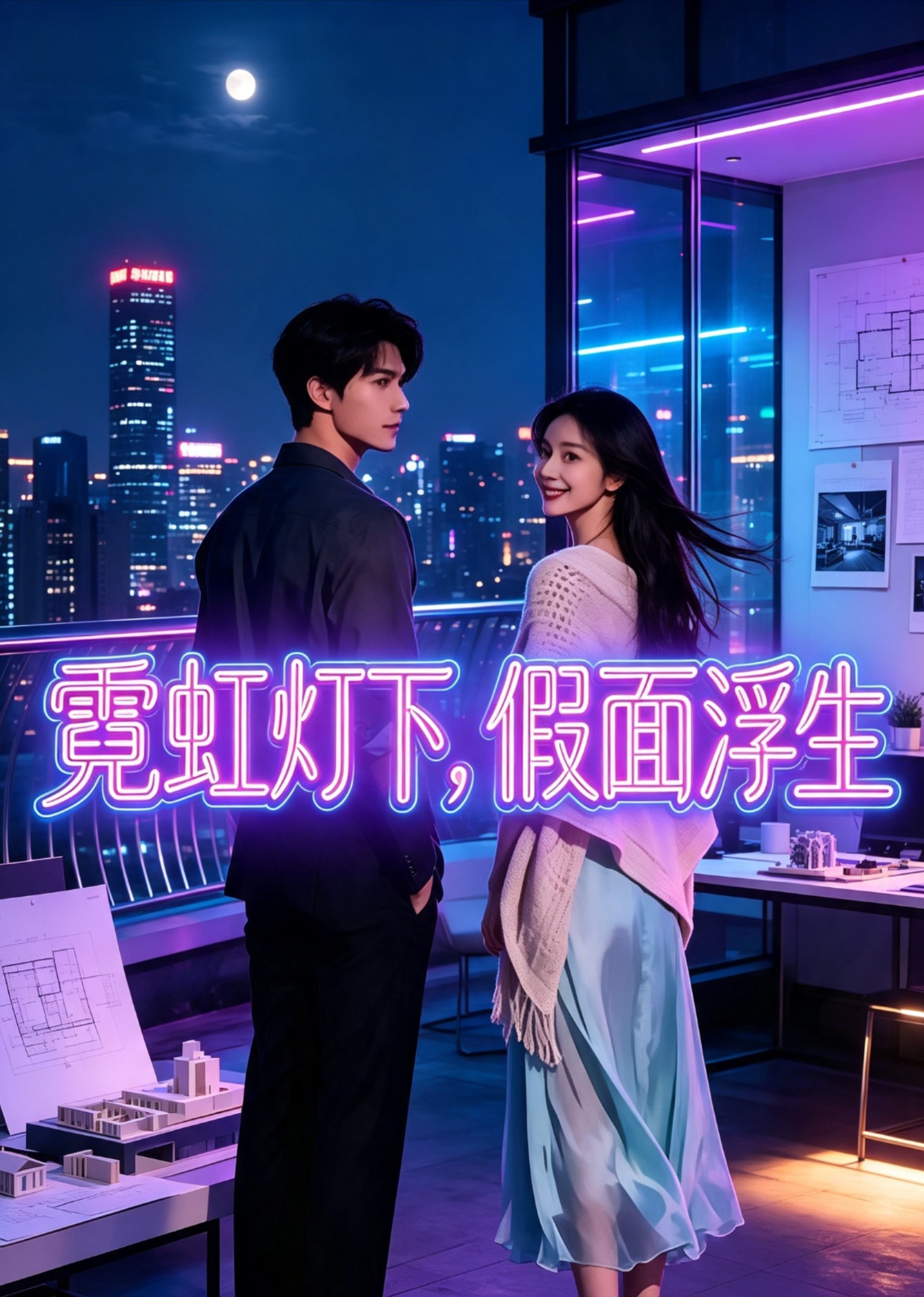 霓虹灯下，假面浮生封面图