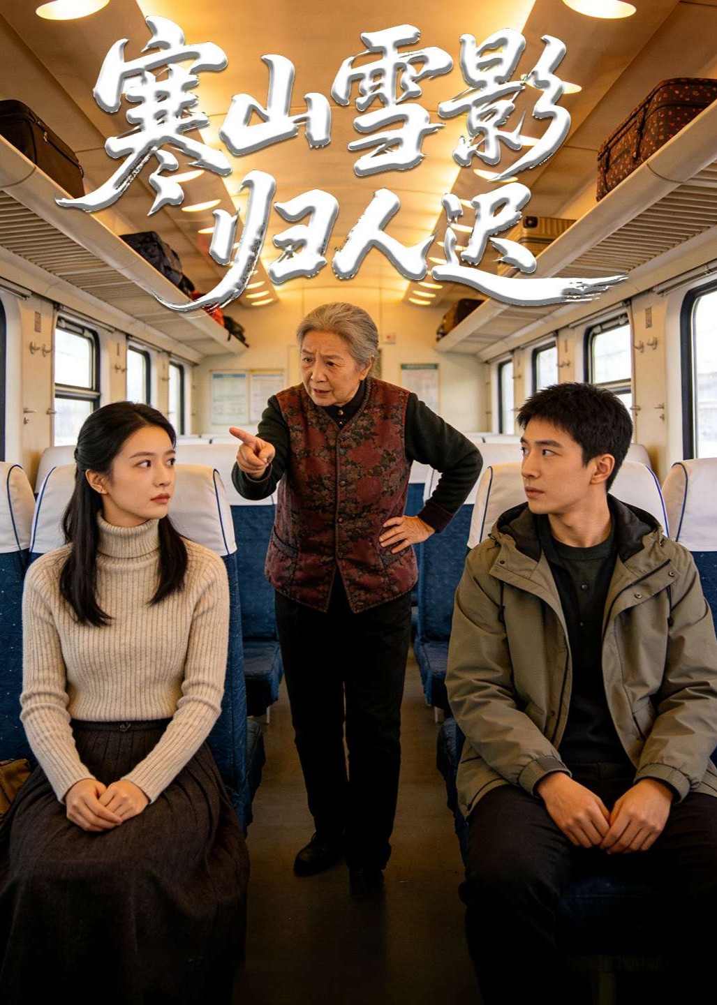 寒山雪影归人迟