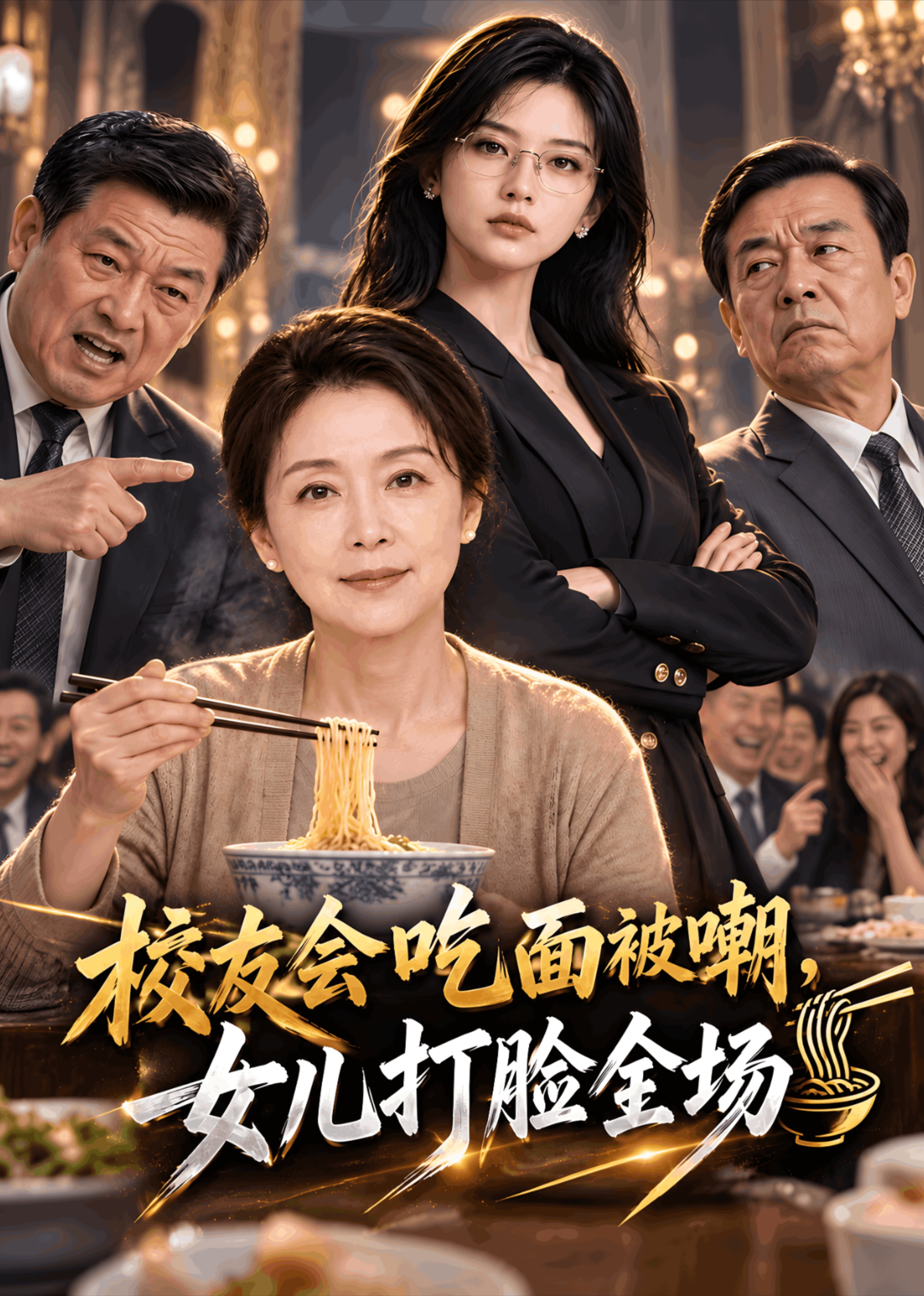 校友会吃面被嘲，女儿打脸全场封面图