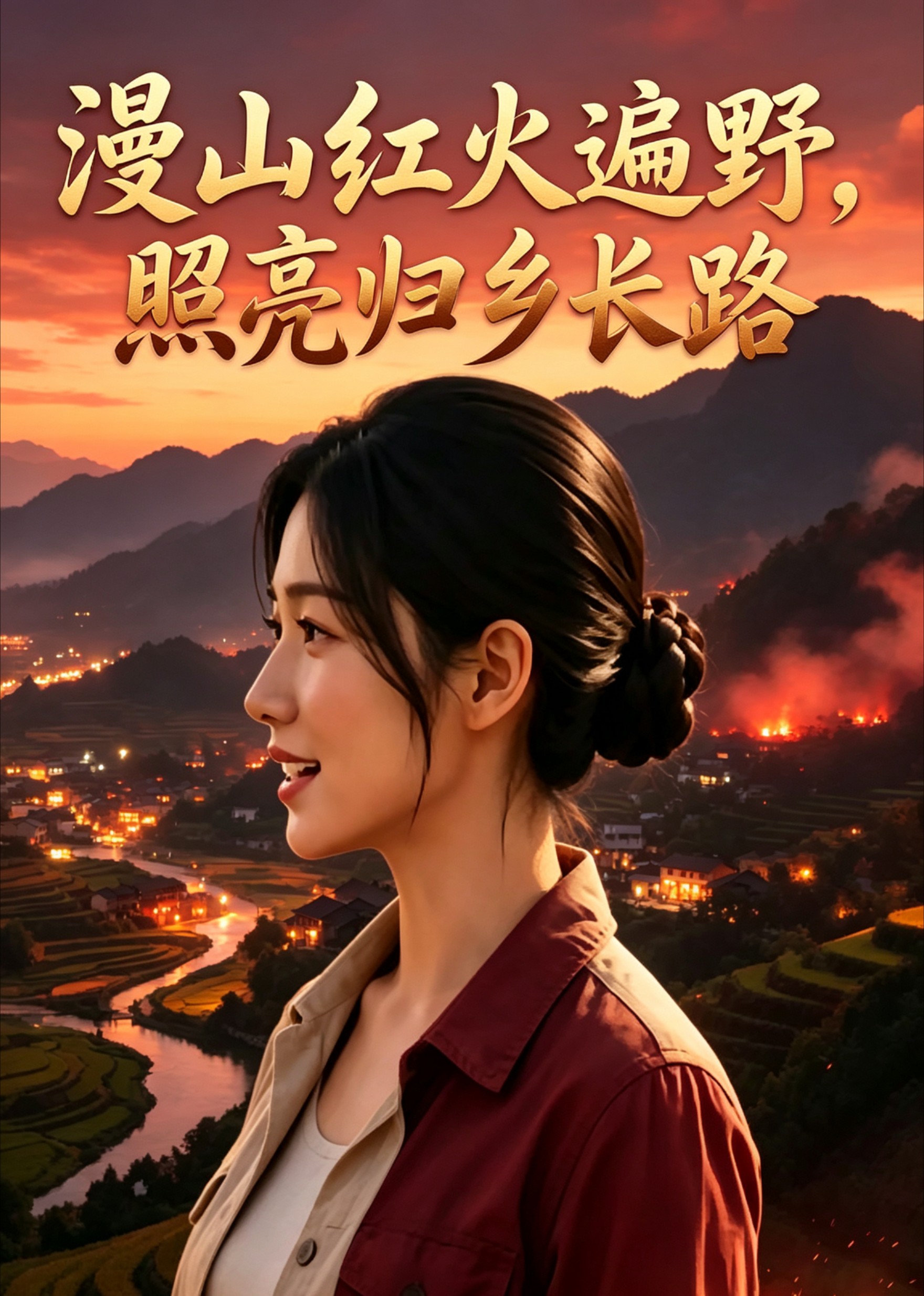漫山红火遍野，照亮归乡长路