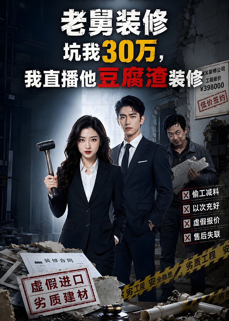 老舅装修坑我30万，我直播他豆腐渣装修