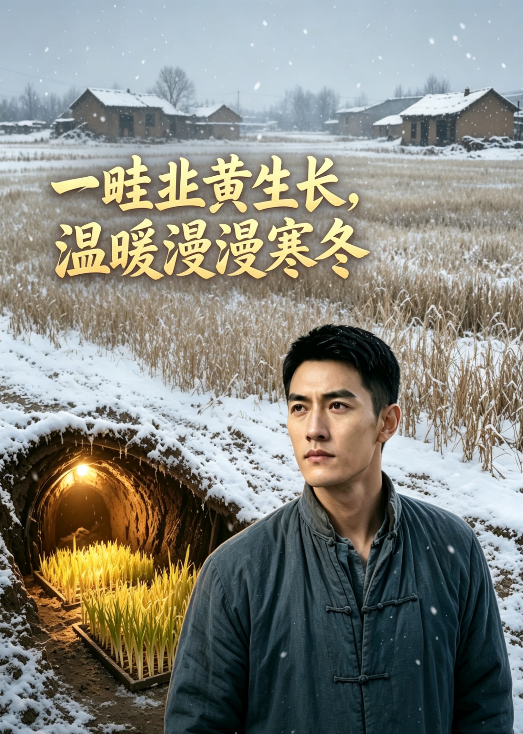 一畦韭黄生长，温暖漫漫寒冬