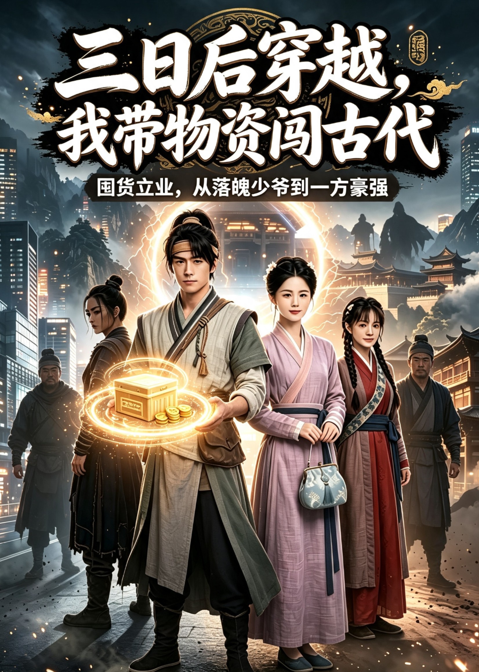 三日后穿越，我带物资闯古代 海报
