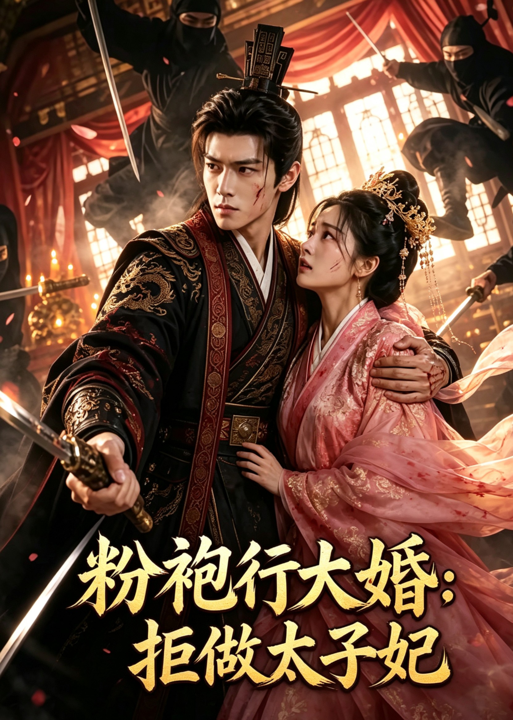 粉袍行大婚，拒做太子妃