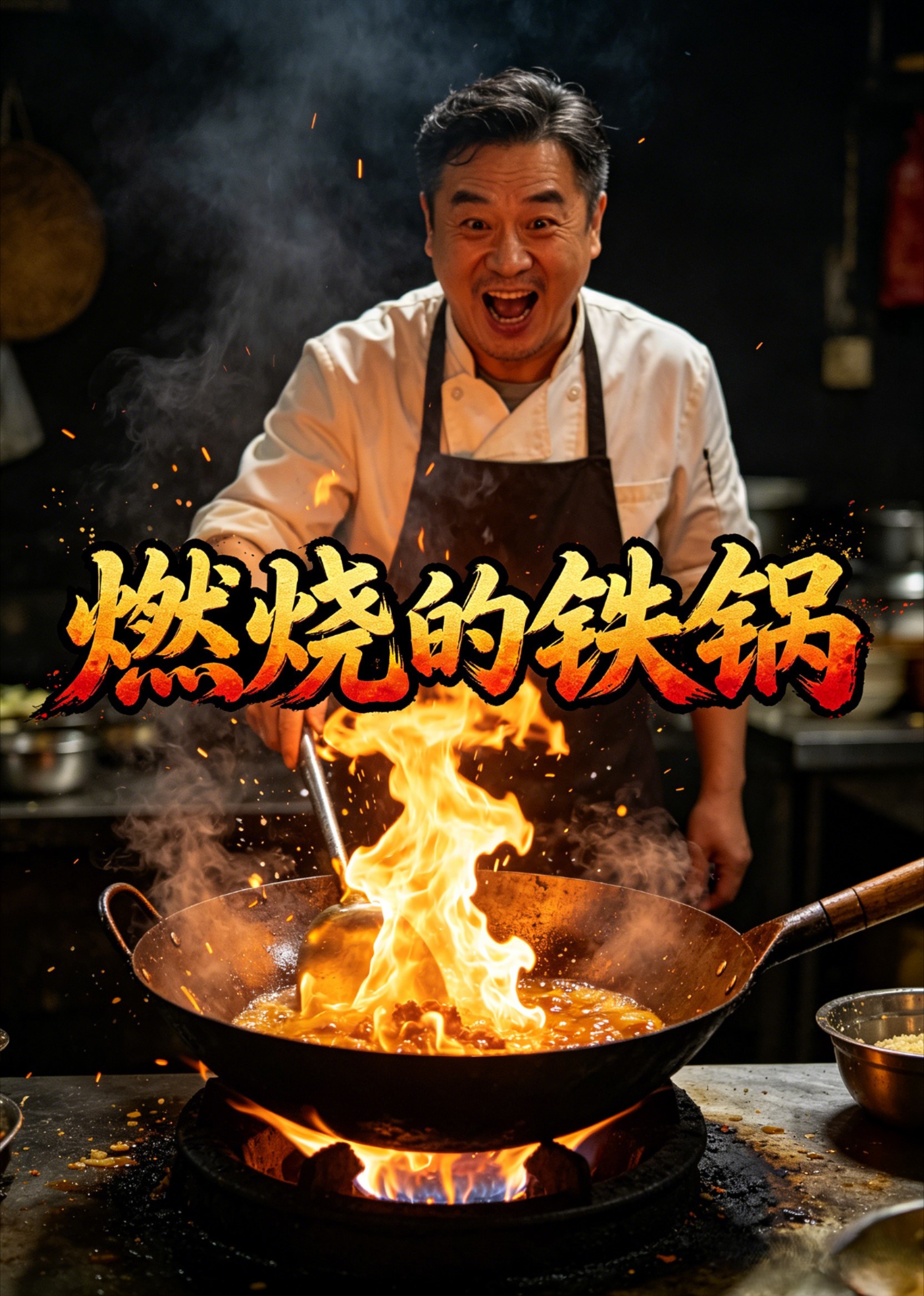 燃烧的铁锅