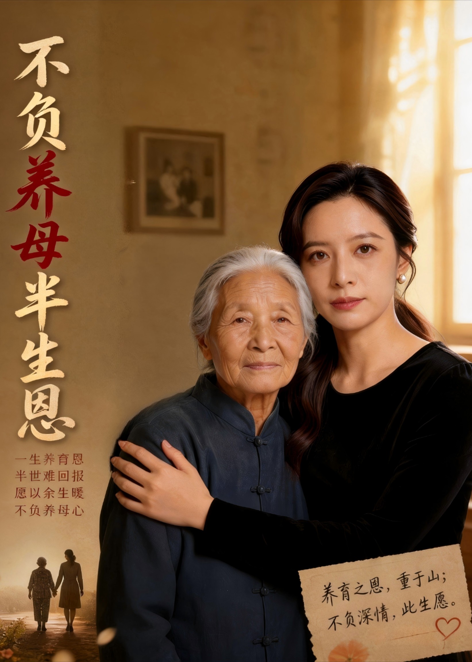 不负养母半生恩