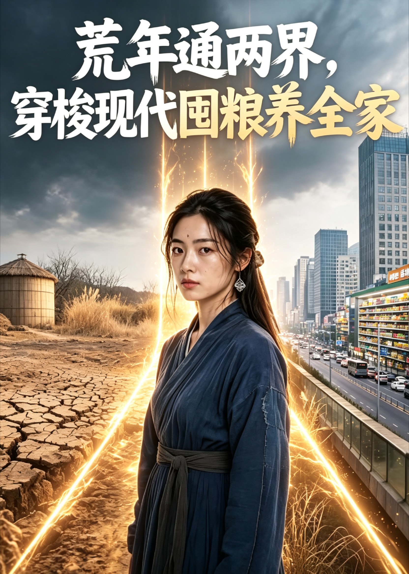 荒年通两界，穿梭现代囤粮养全家