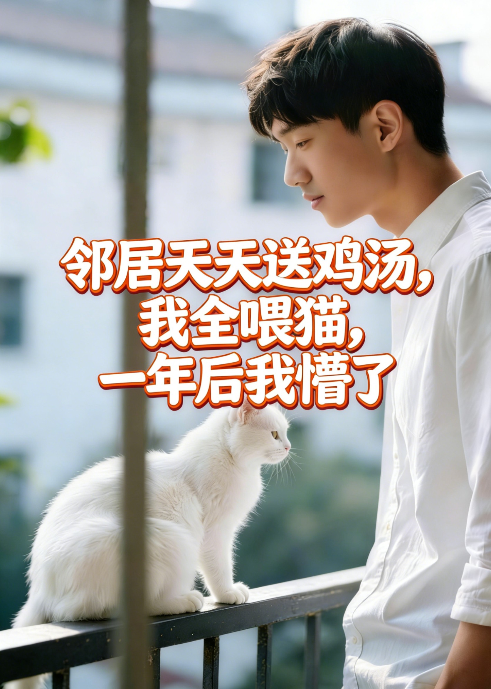 邻居天天送鸡汤，我全喂猫，一年后我懵了