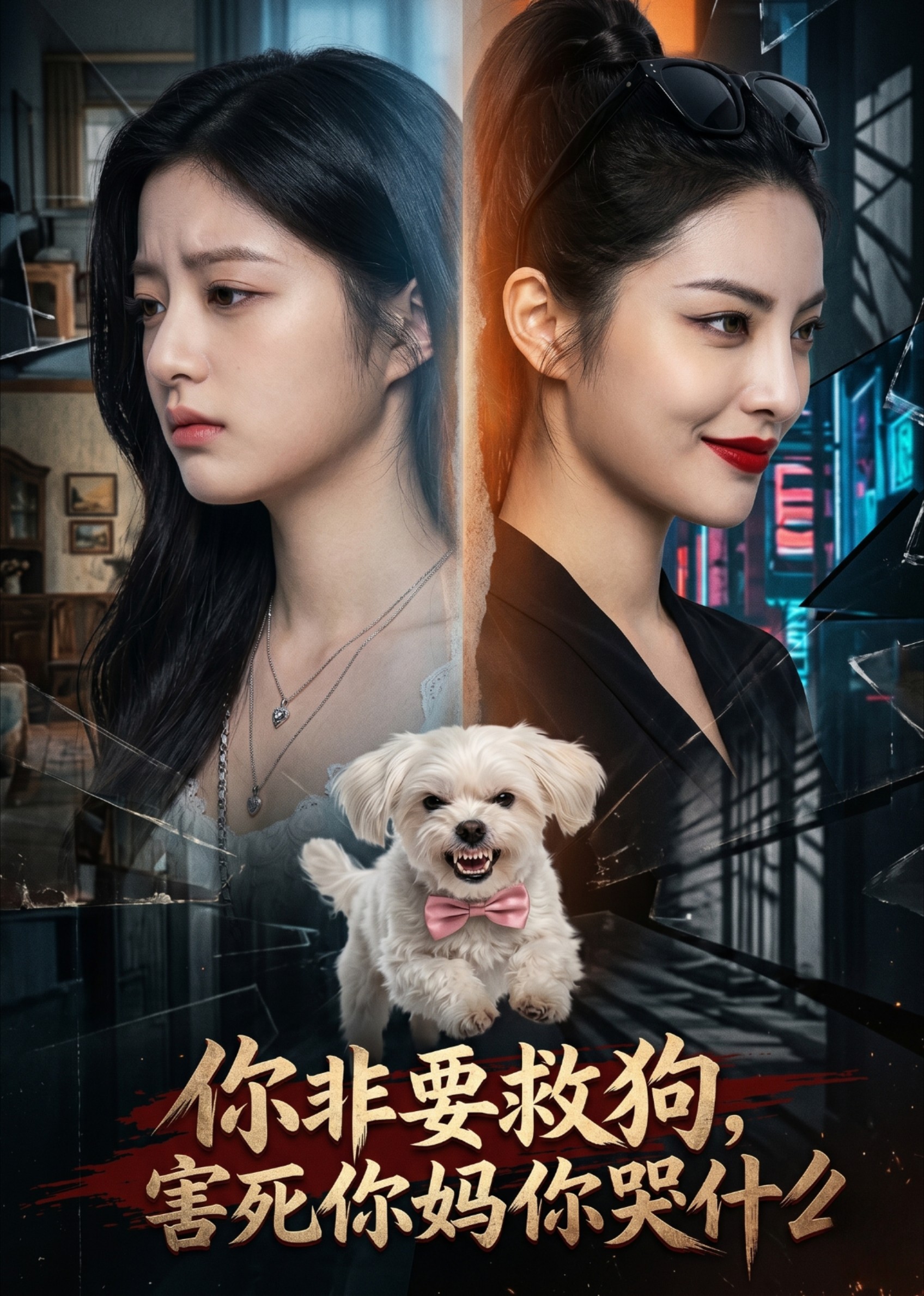 你非要救狗，害死你妈你哭什么