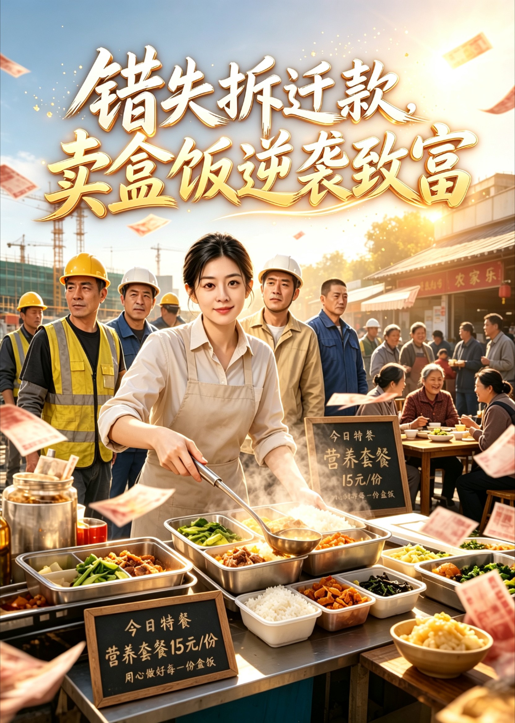 错失拆迁款，卖盒饭逆袭致富
