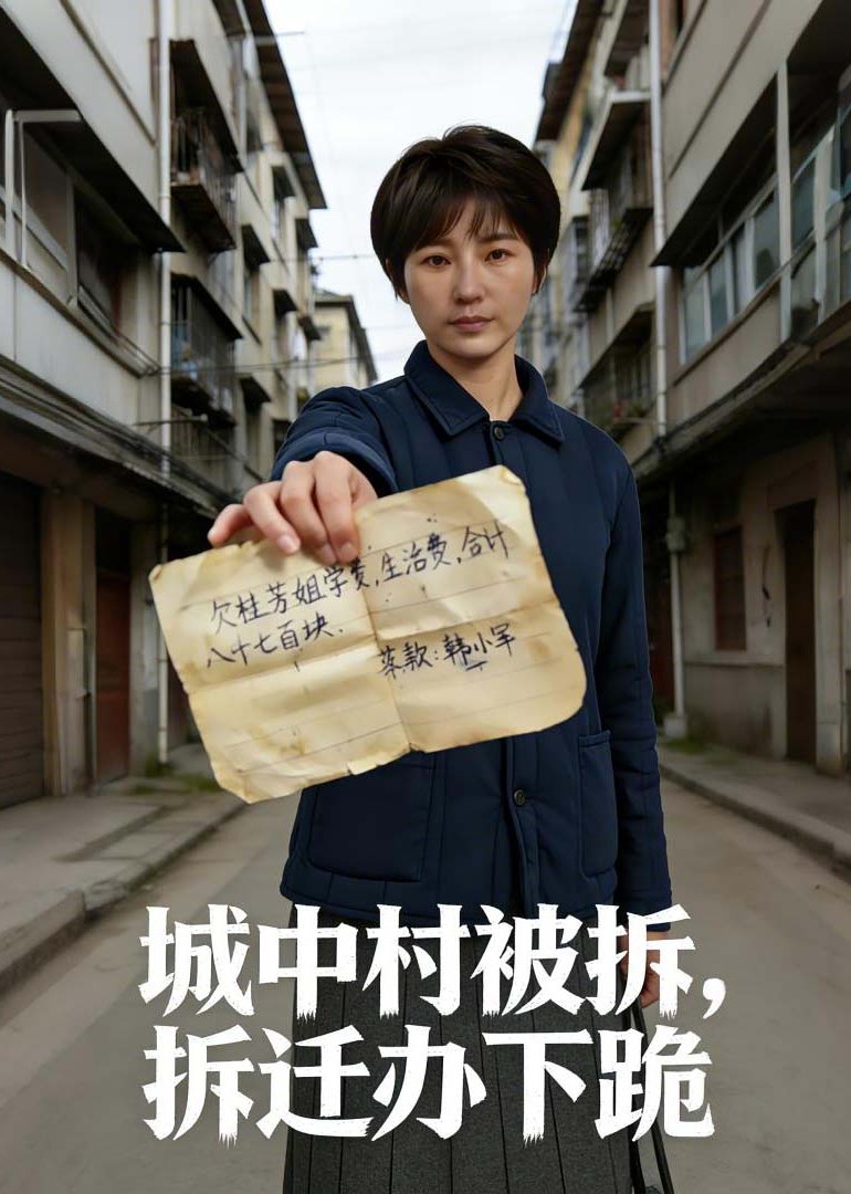 城中村被拆，拆迁办下跪