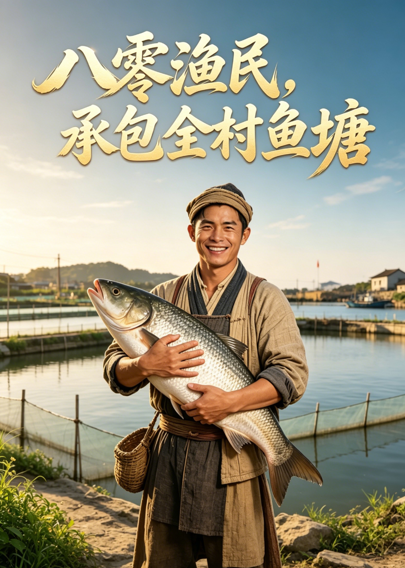 八零渔民，承包全村鱼塘