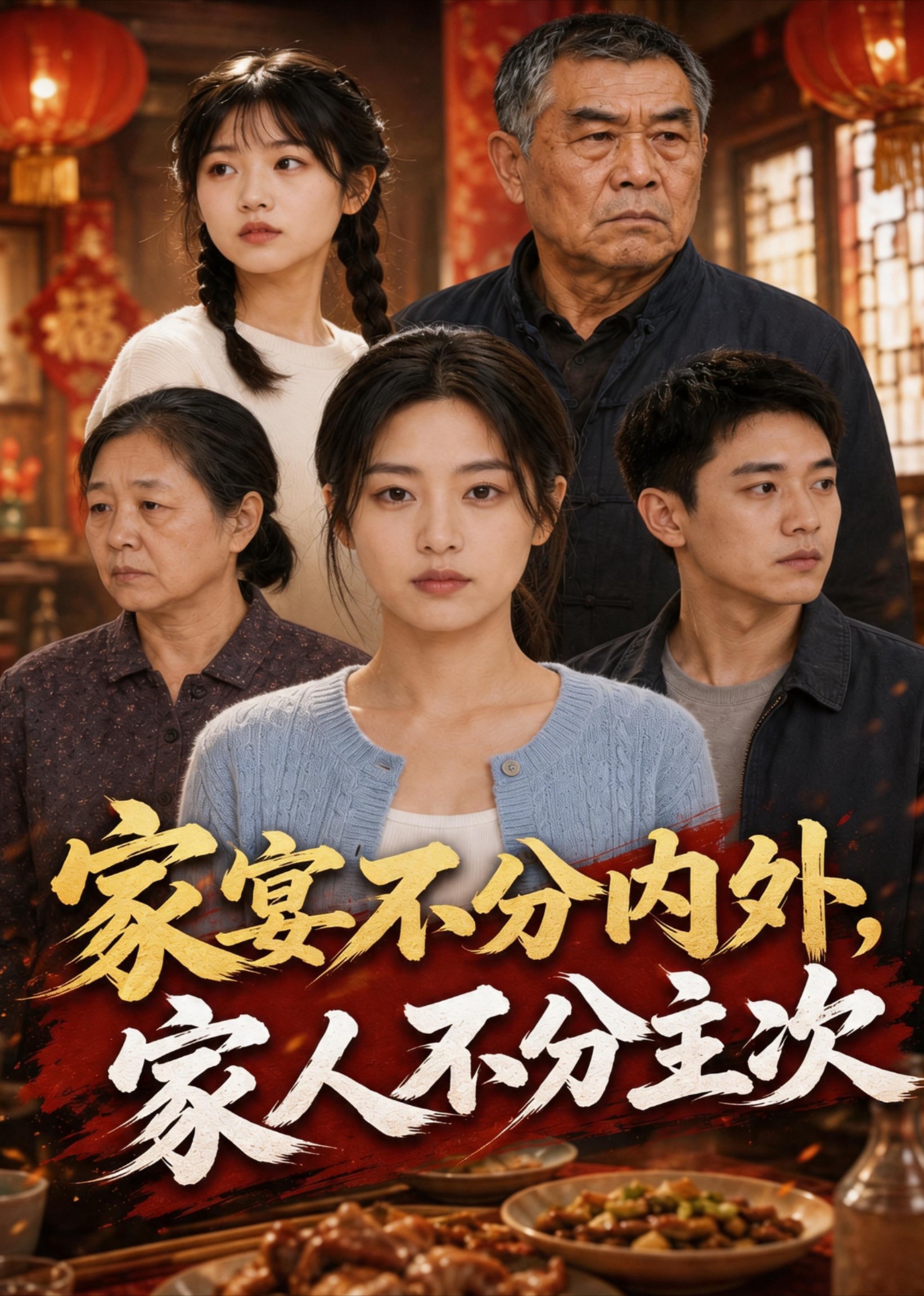 家宴不分内外，家人不分主次
