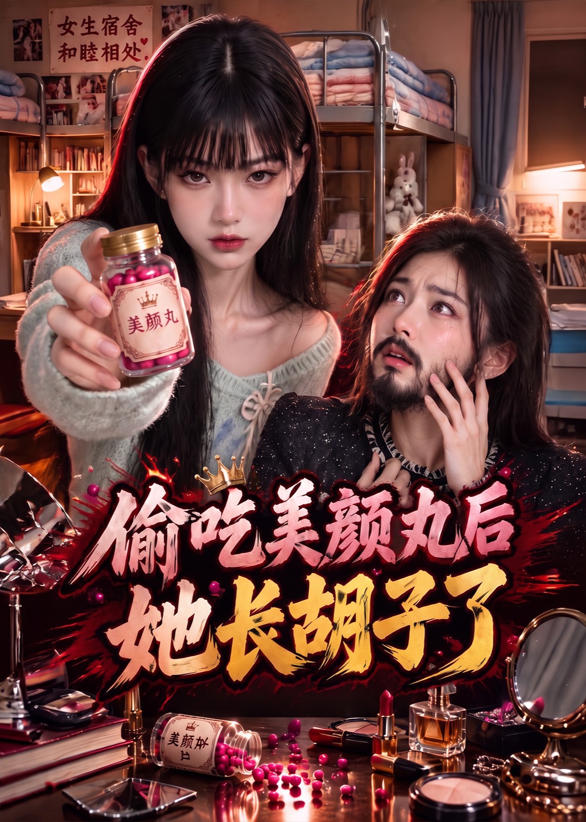 偷吃美颜丸后她长胡子了封面图