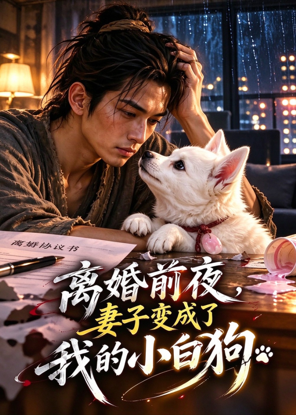 离婚前夜，妻子变成了我的小白狗封面图