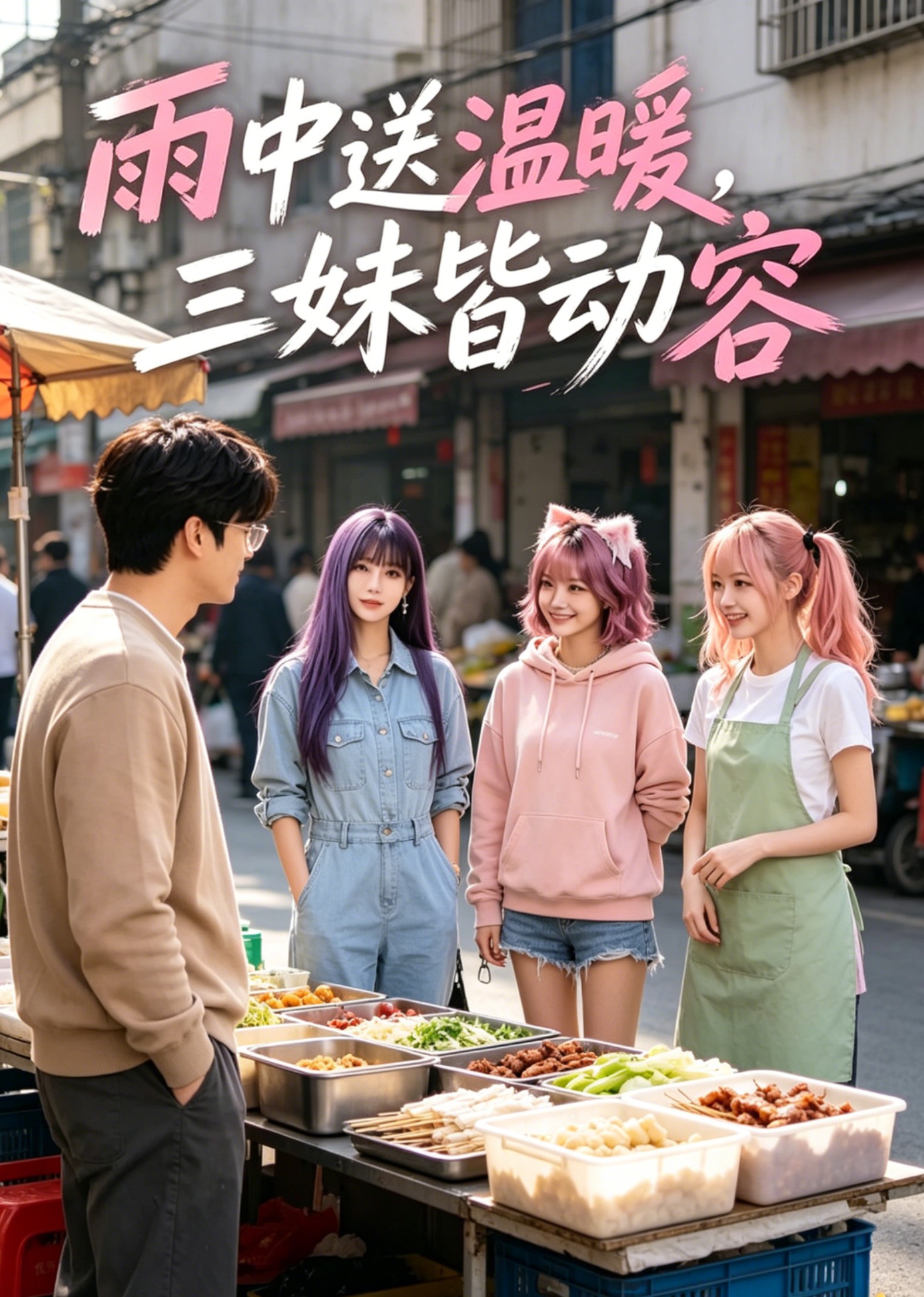 雨中送温暖，三妹皆动容