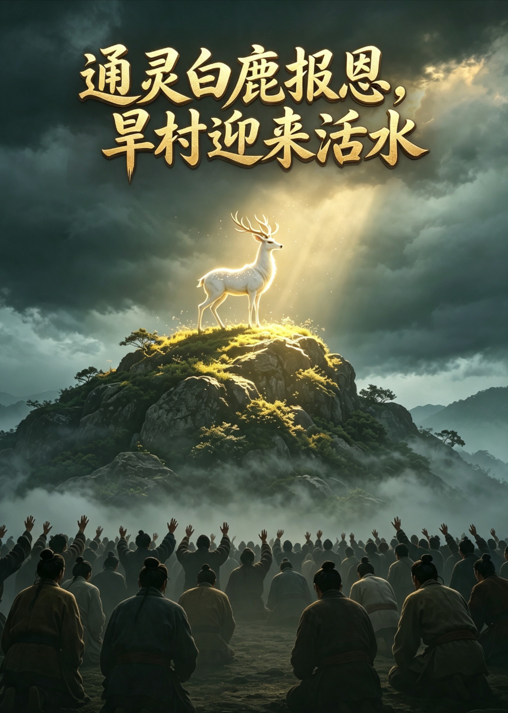 通灵白鹿报恩，旱村迎来活水