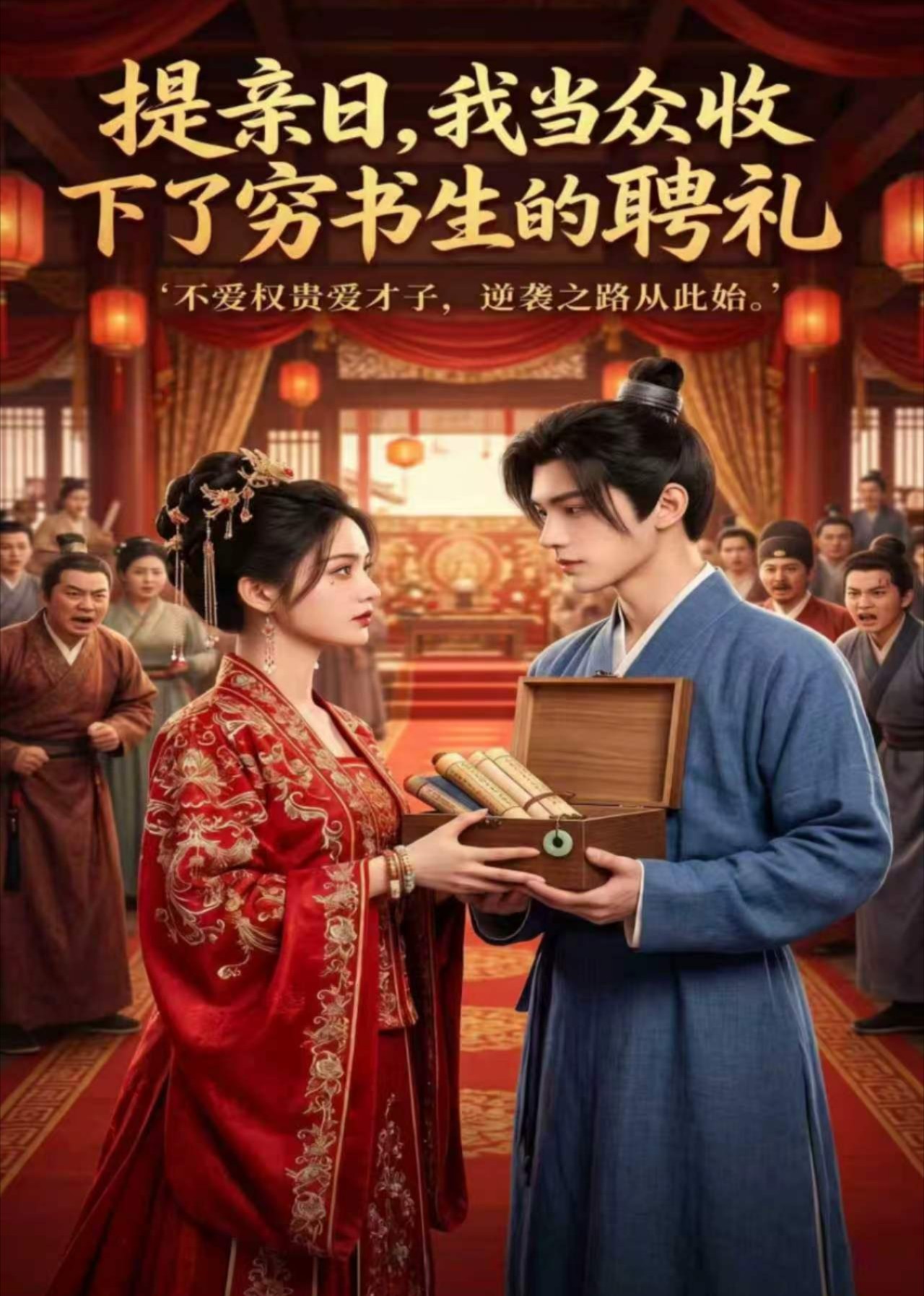 提亲日，我当众收下了穷书生的聘礼
