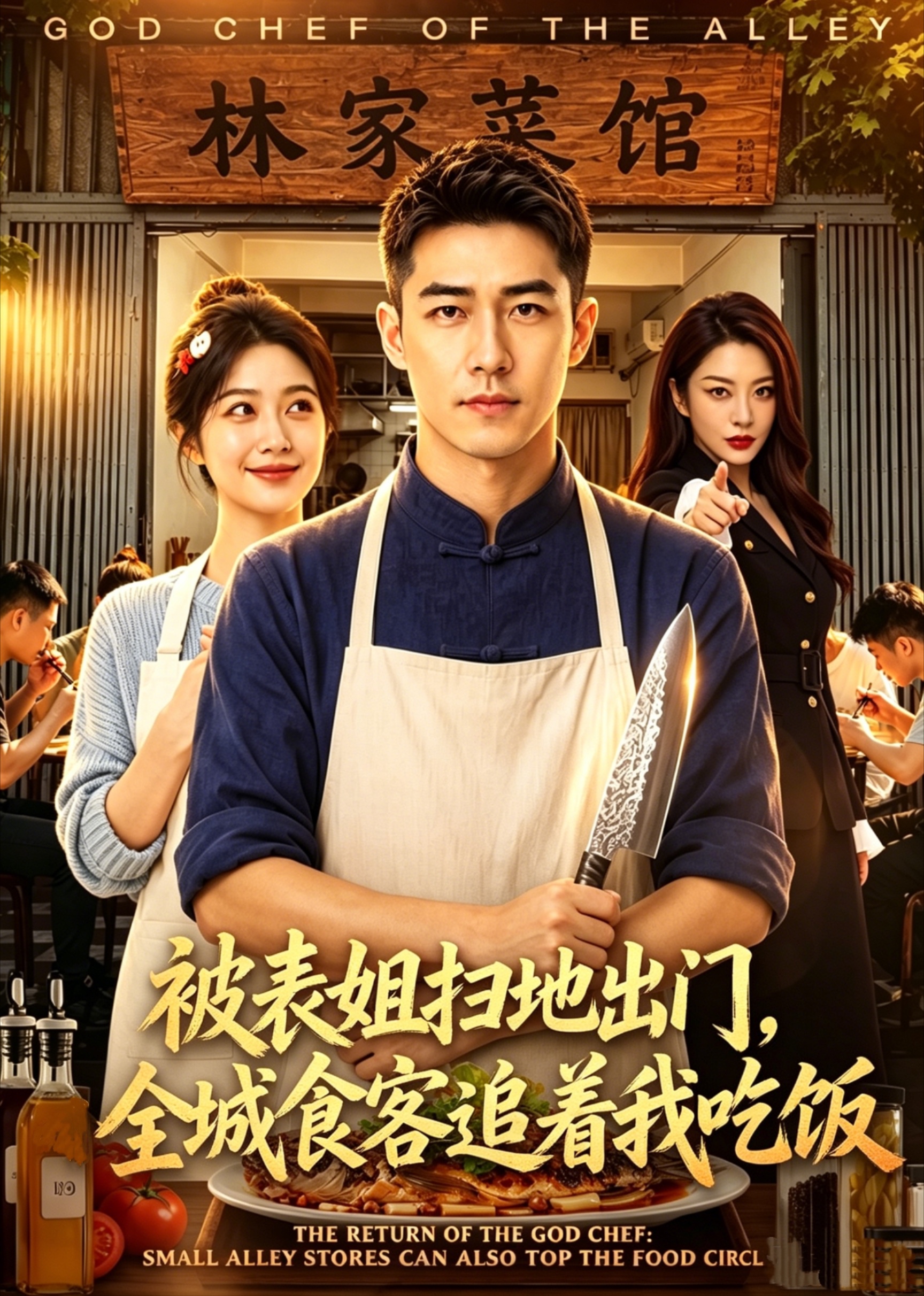 《被表姐扫地出门，全城食客追着我吃饭》