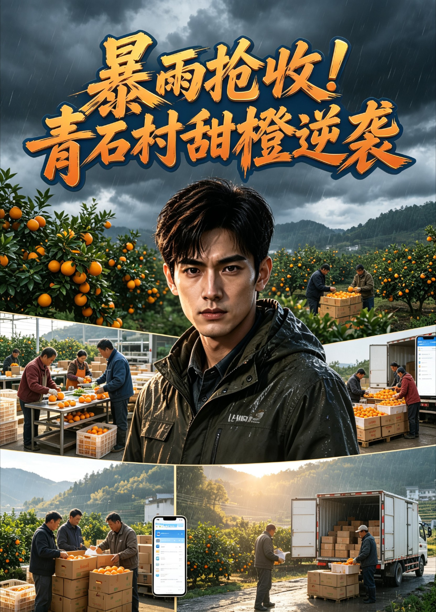 暴雨抢收！青石村甜橙逆袭