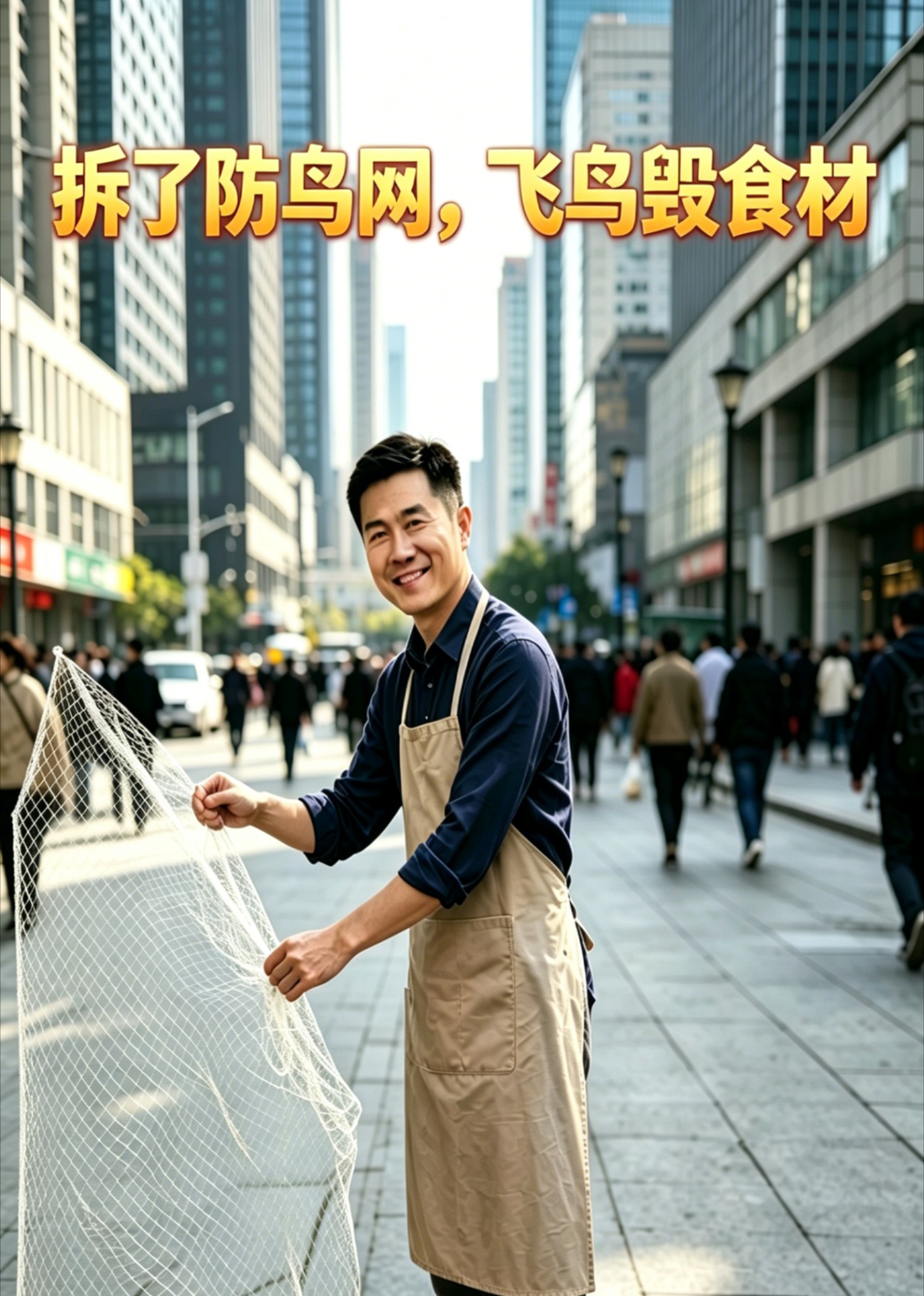 拆了防鸟网，飞鸟毁食材