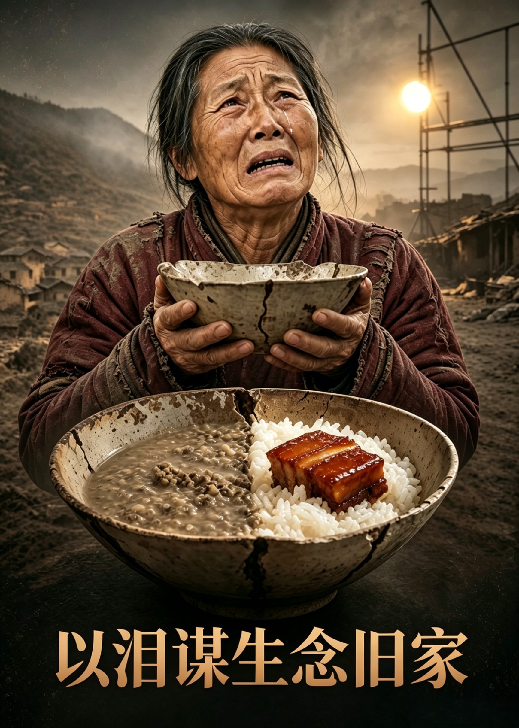 以泪谋生念旧家