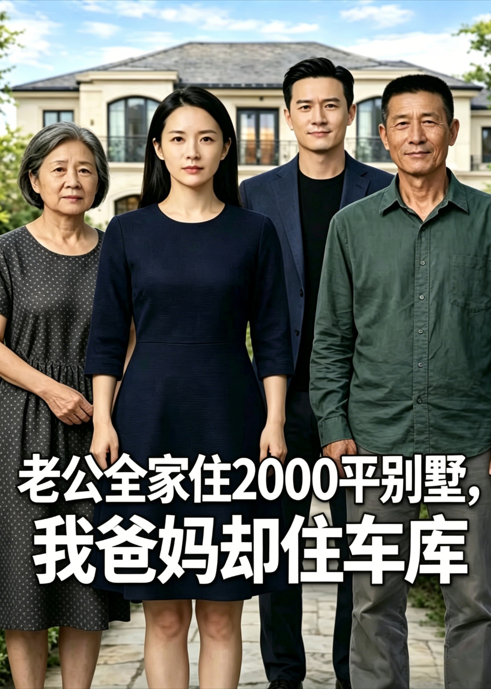 老公全家住2000平别墅，我爸妈却住车库