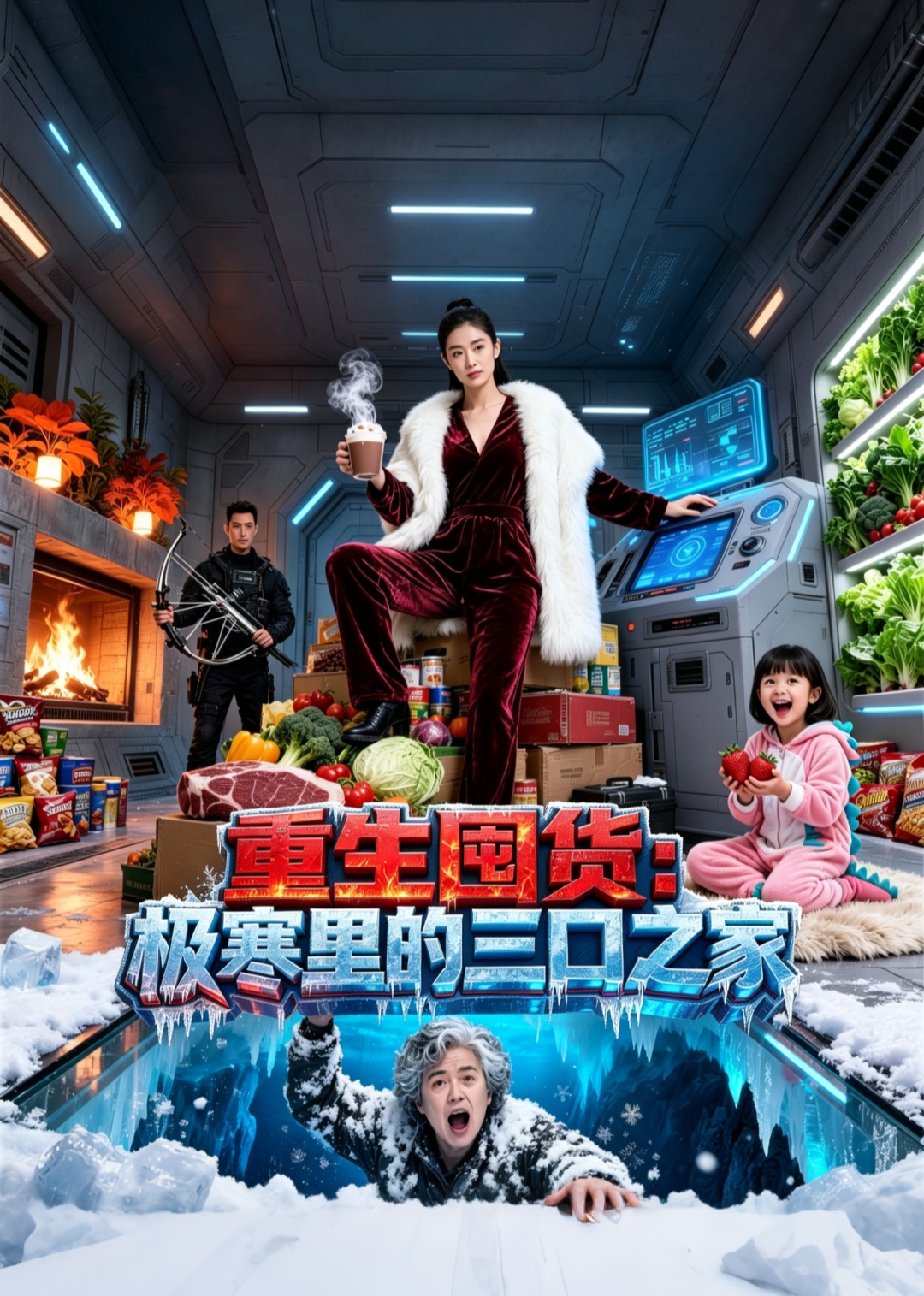 重生囤货：极寒里的三口之家