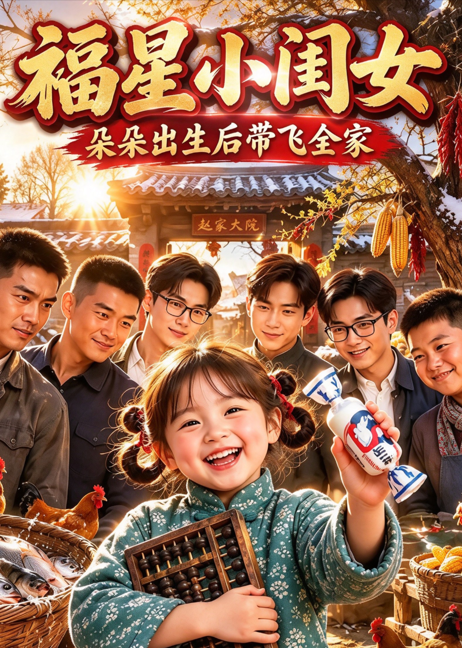 福星小闺女，朵朵出生后带飞全家封面图