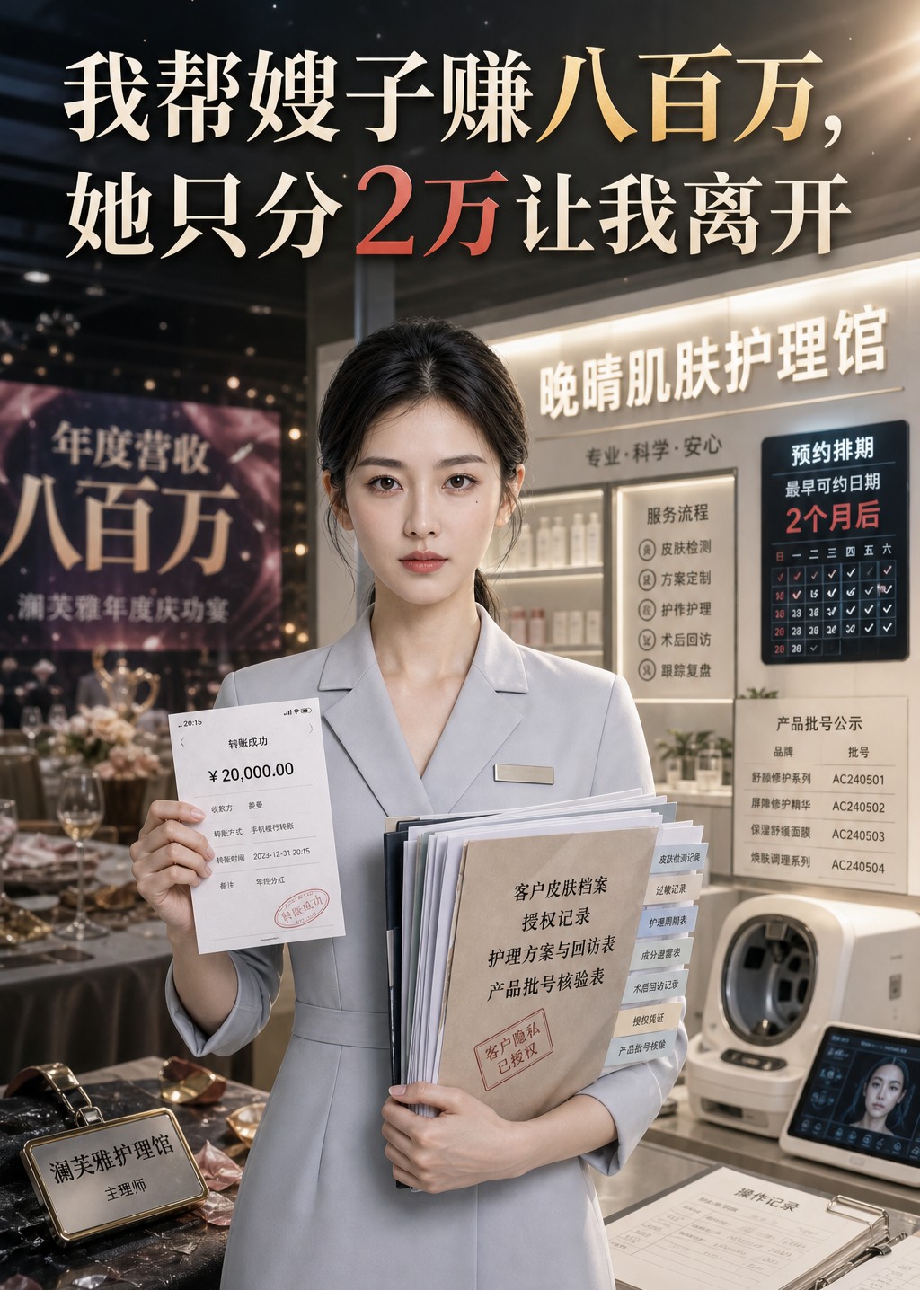 我帮嫂子赚八百万，她只分2万让我离开