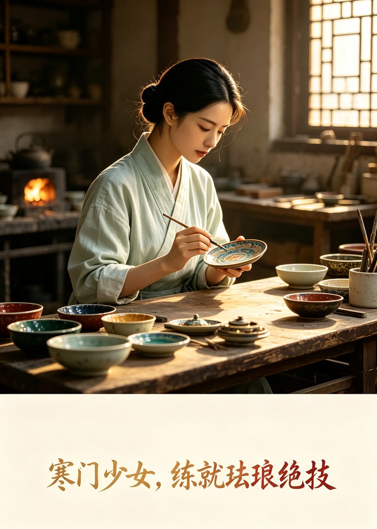 寒门少女，练就珐琅绝技