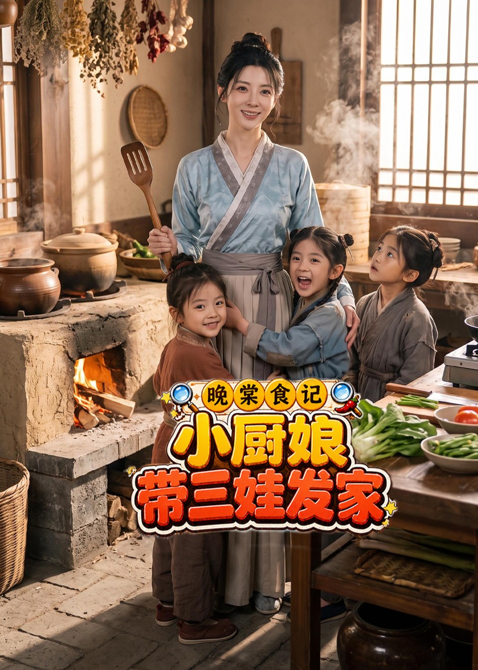 晚棠食记，小厨娘带三娃发家封面图