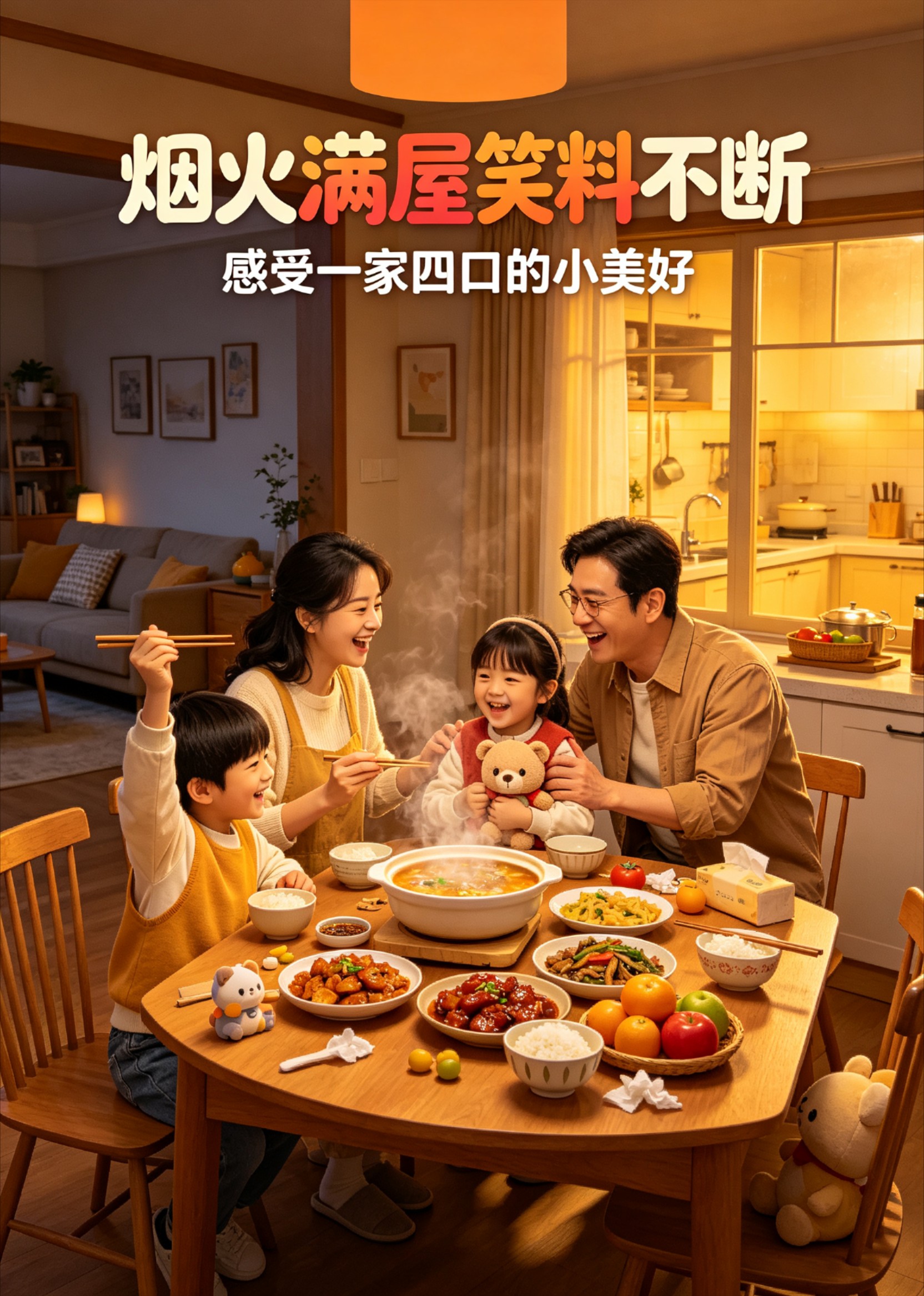 烟火满屋笑料不断，感受一家四口的小美好