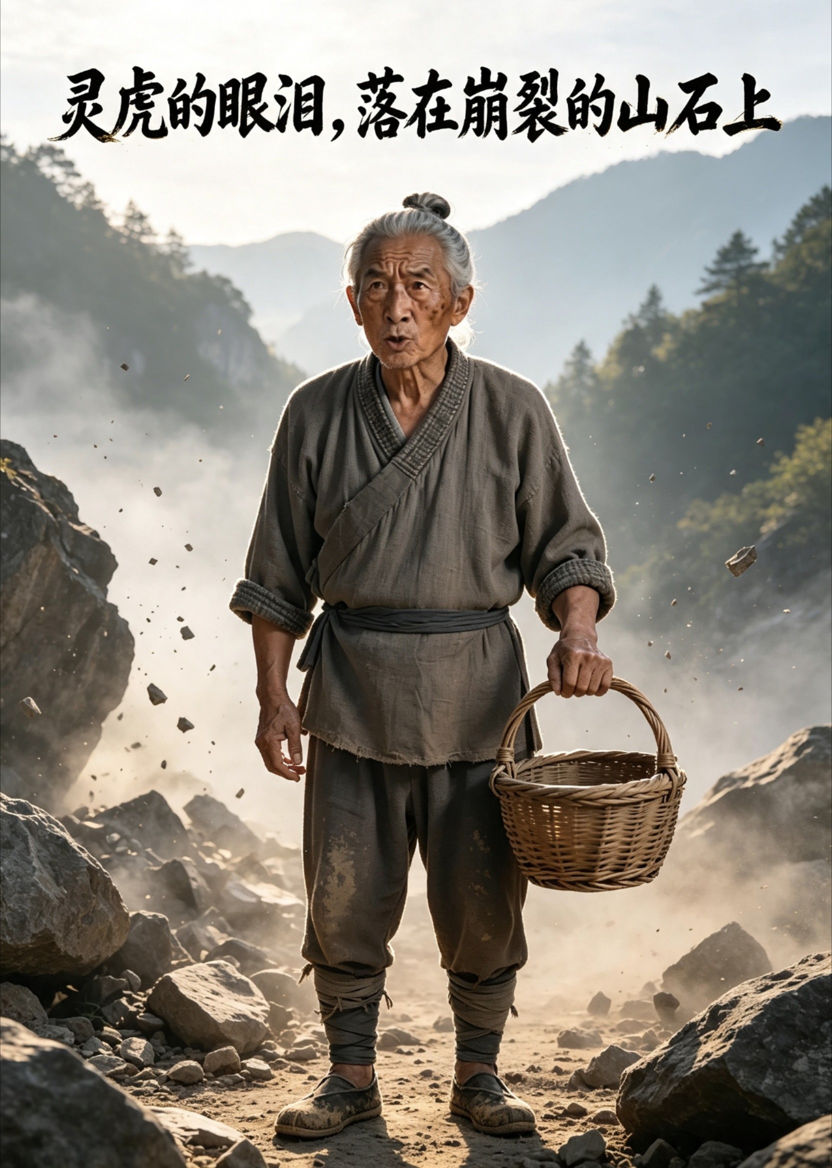 灵虎的眼泪，落在崩裂的山石上