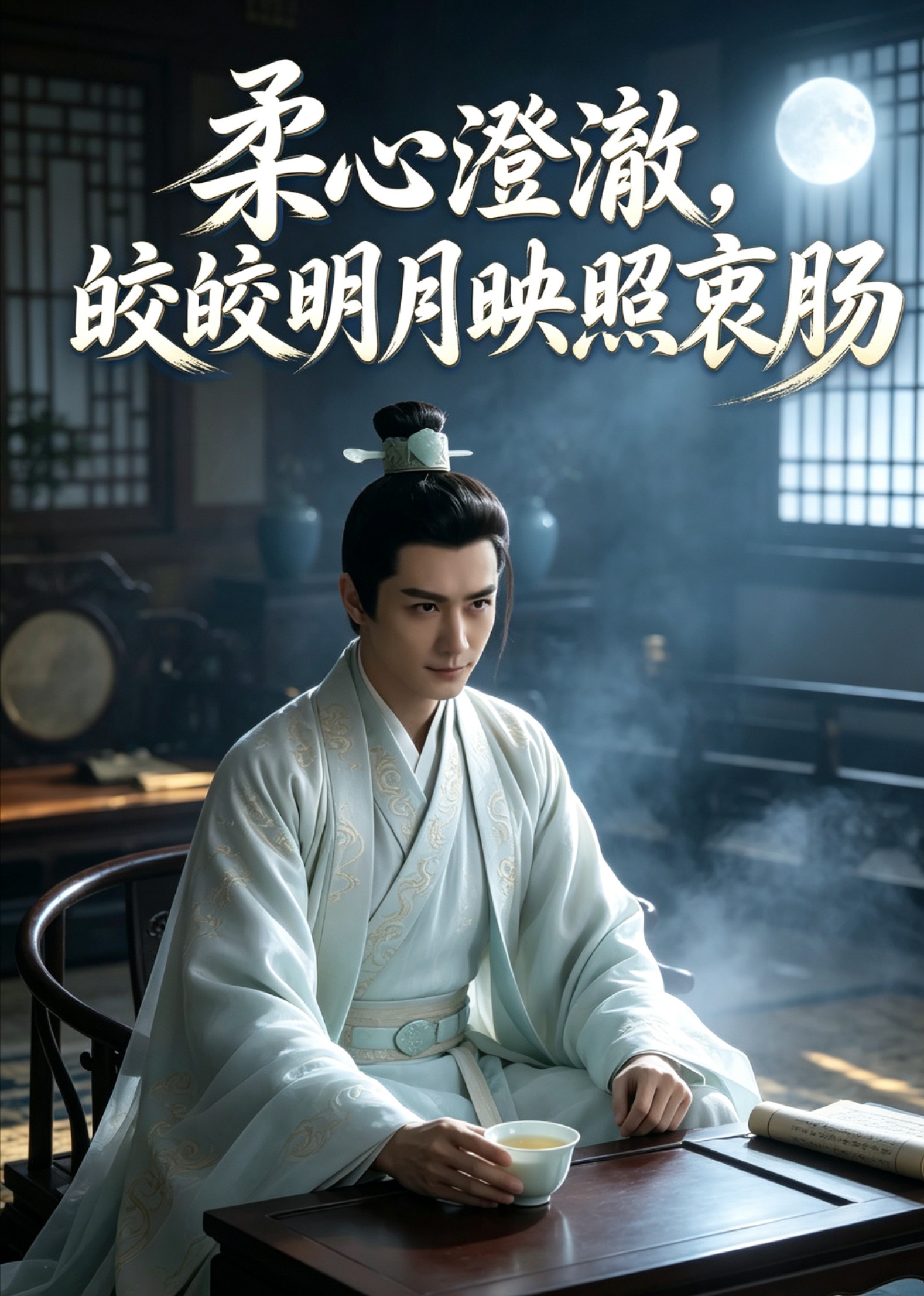柔心澄澈，皎皎明月映照衷肠